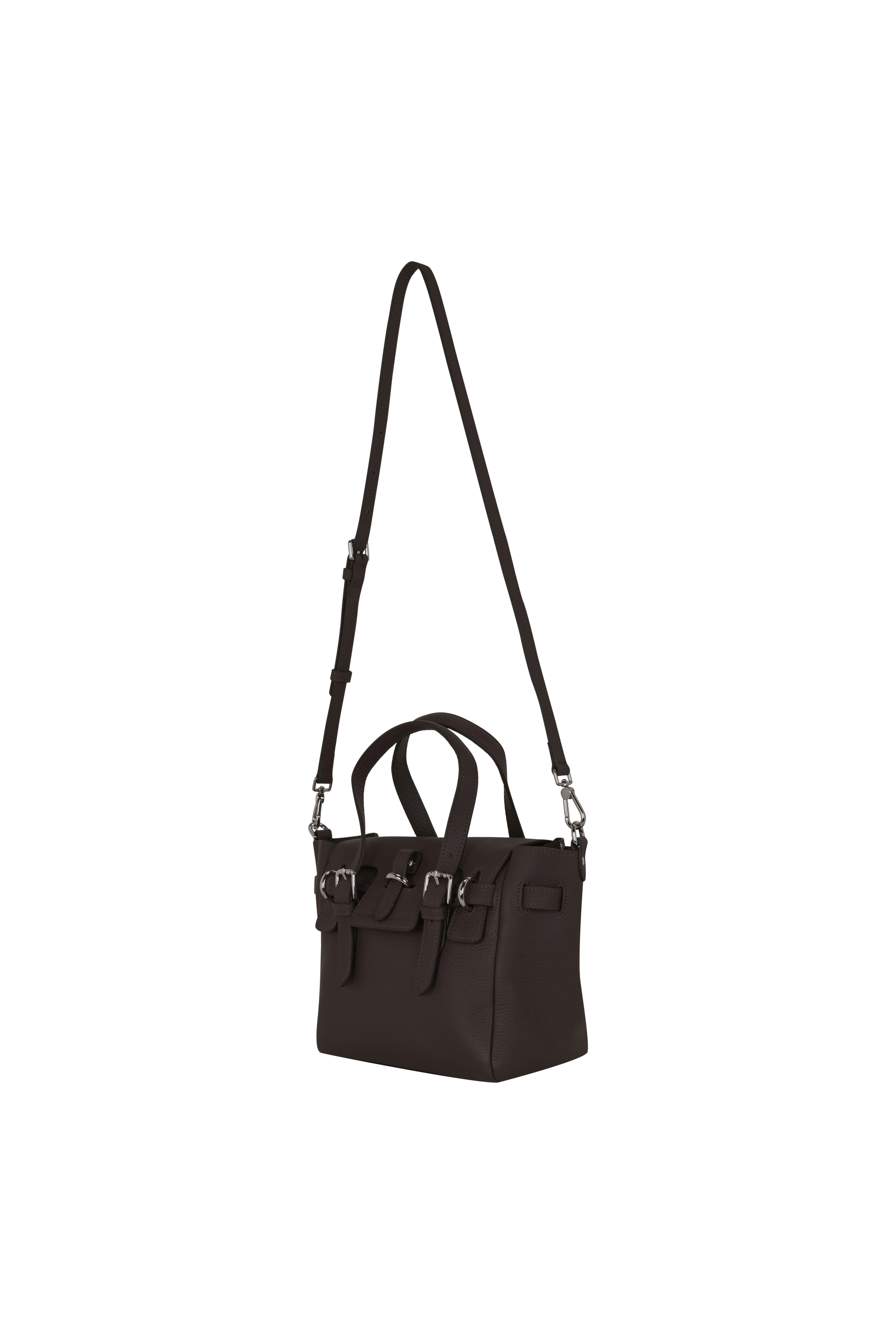 Kahverengi Gabrielle Floater Mini Bag Silver