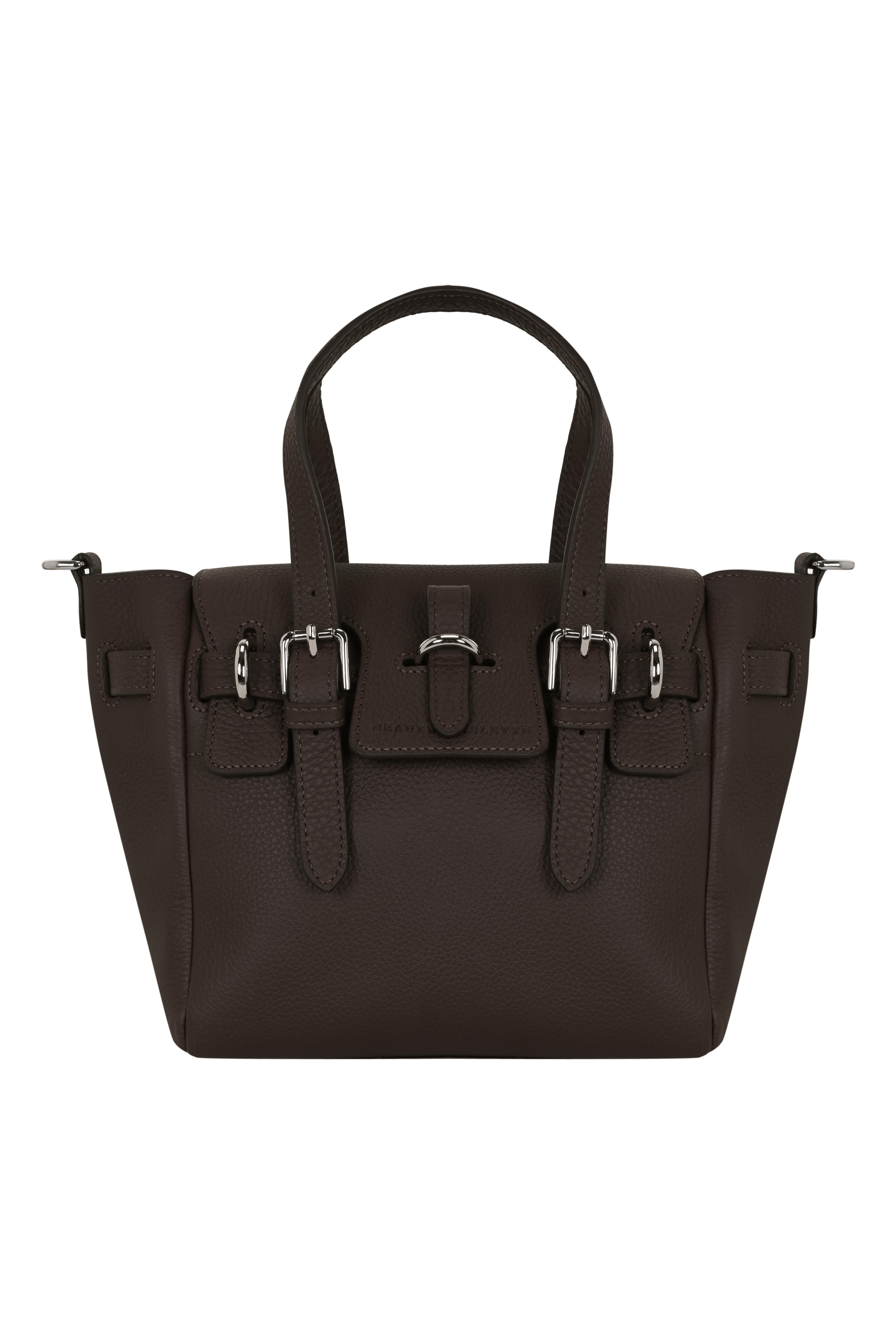 Kahverengi Gabrielle Floater Mini Bag Silver