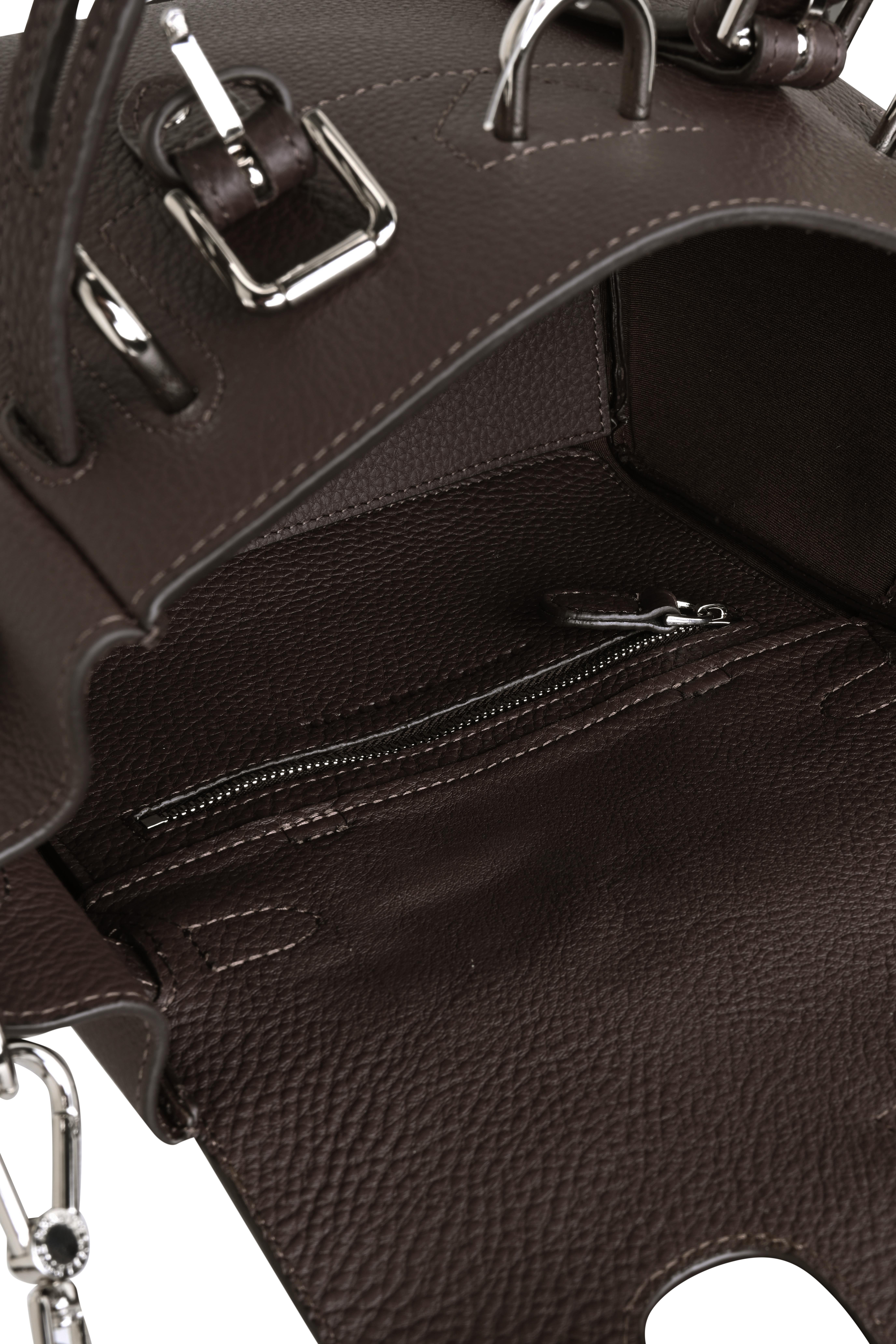 Kahverengi Gabrielle Floater Mini Bag Silver