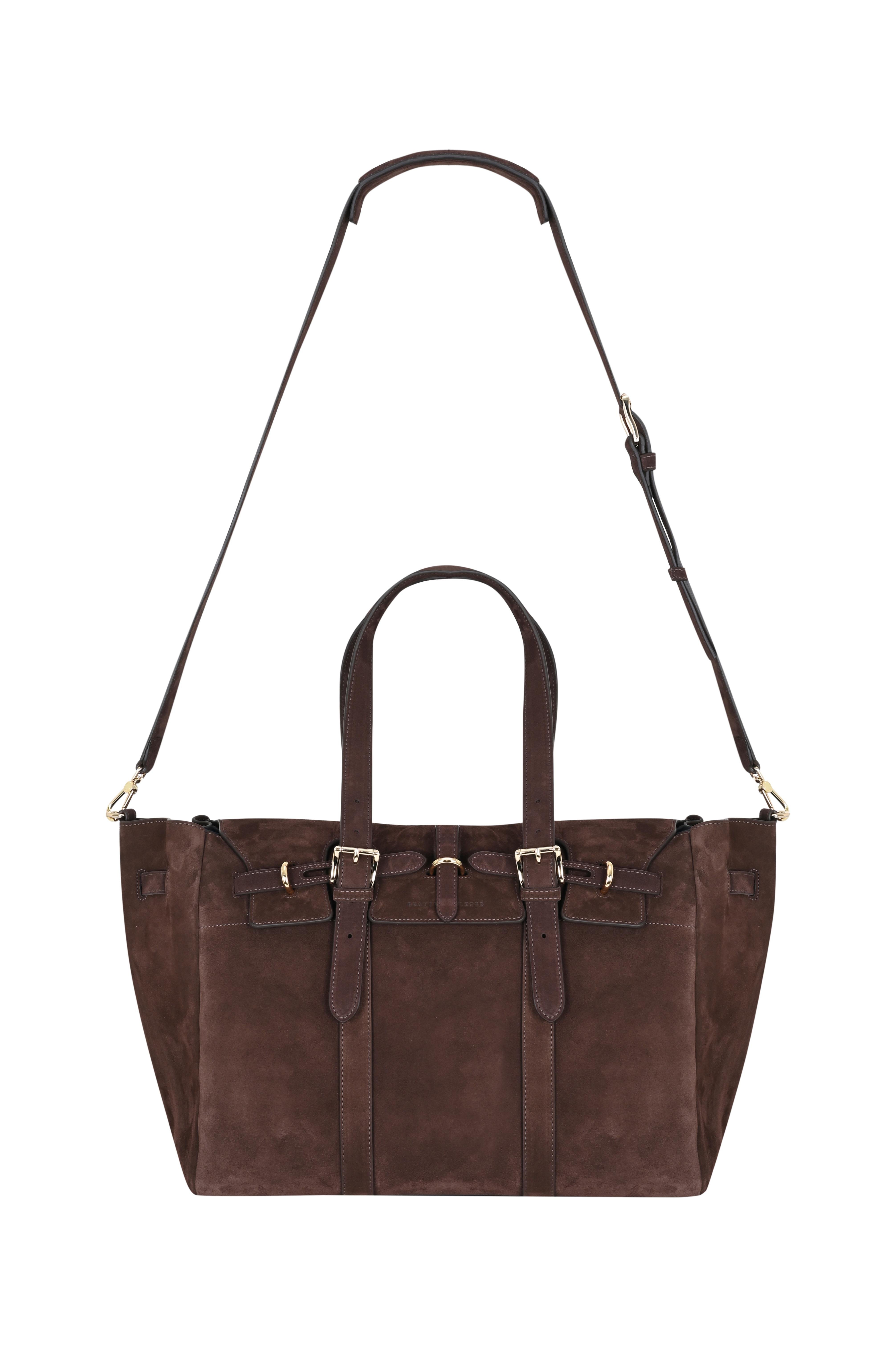 Kahverengi Gabrielle Süet Day Bag Gold
