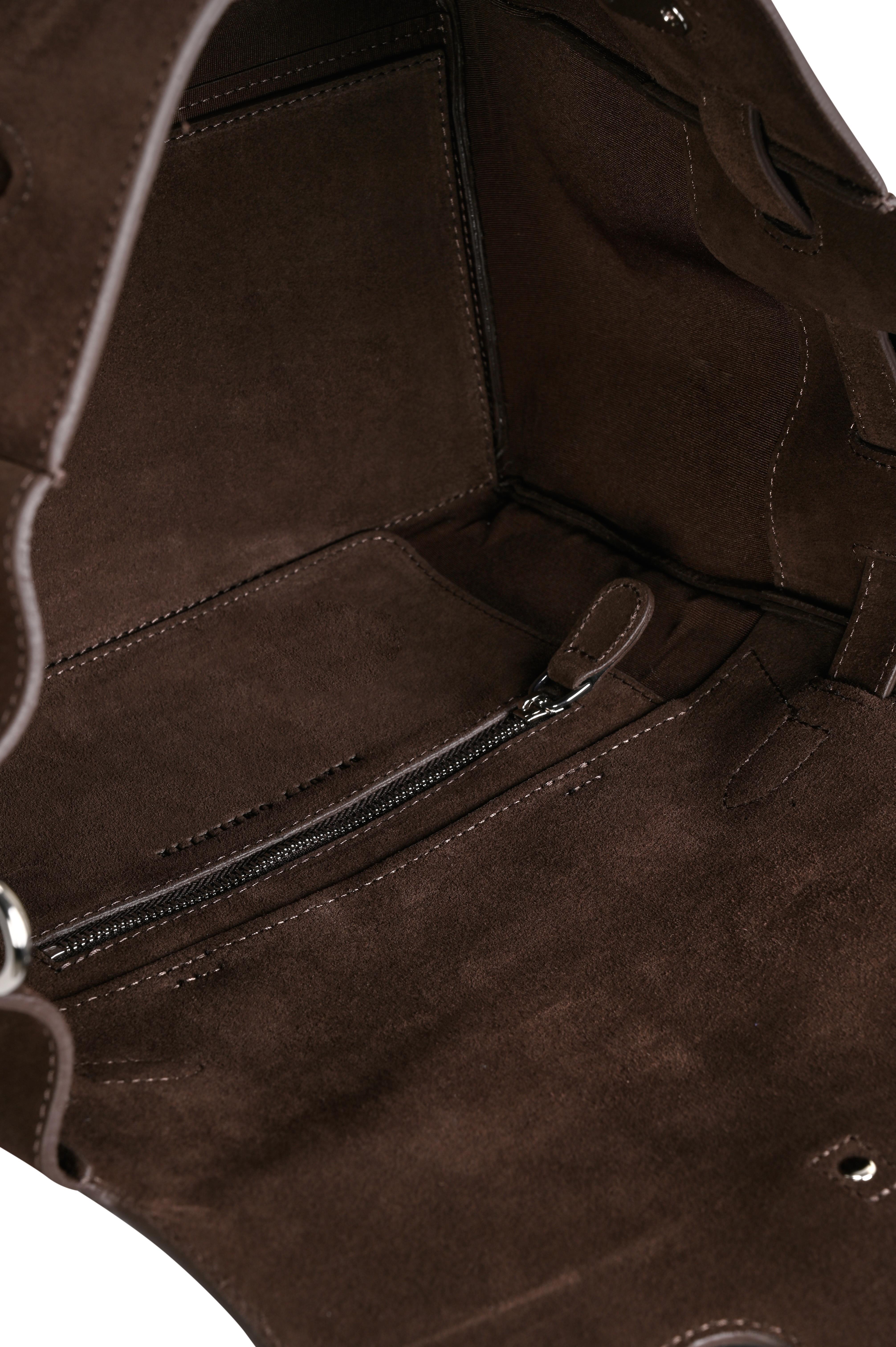 Kahverengi Gabrielle Süet Medium Bag Gold