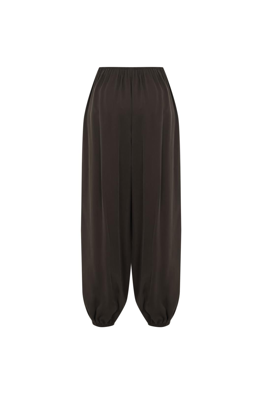 Kahverengi Harem Cupro Pantolon