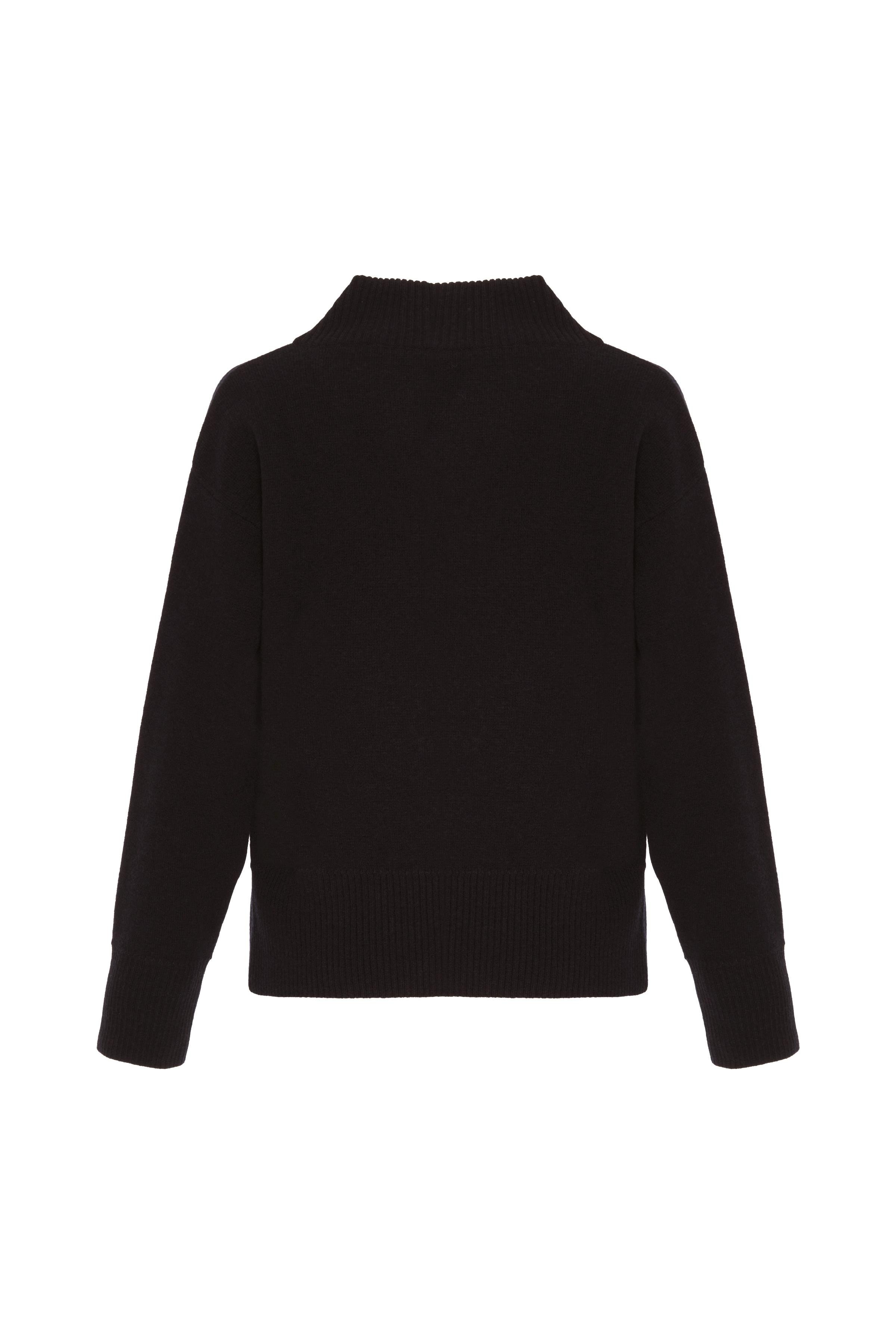 Kahverengi Kalın V Yaka Kazak