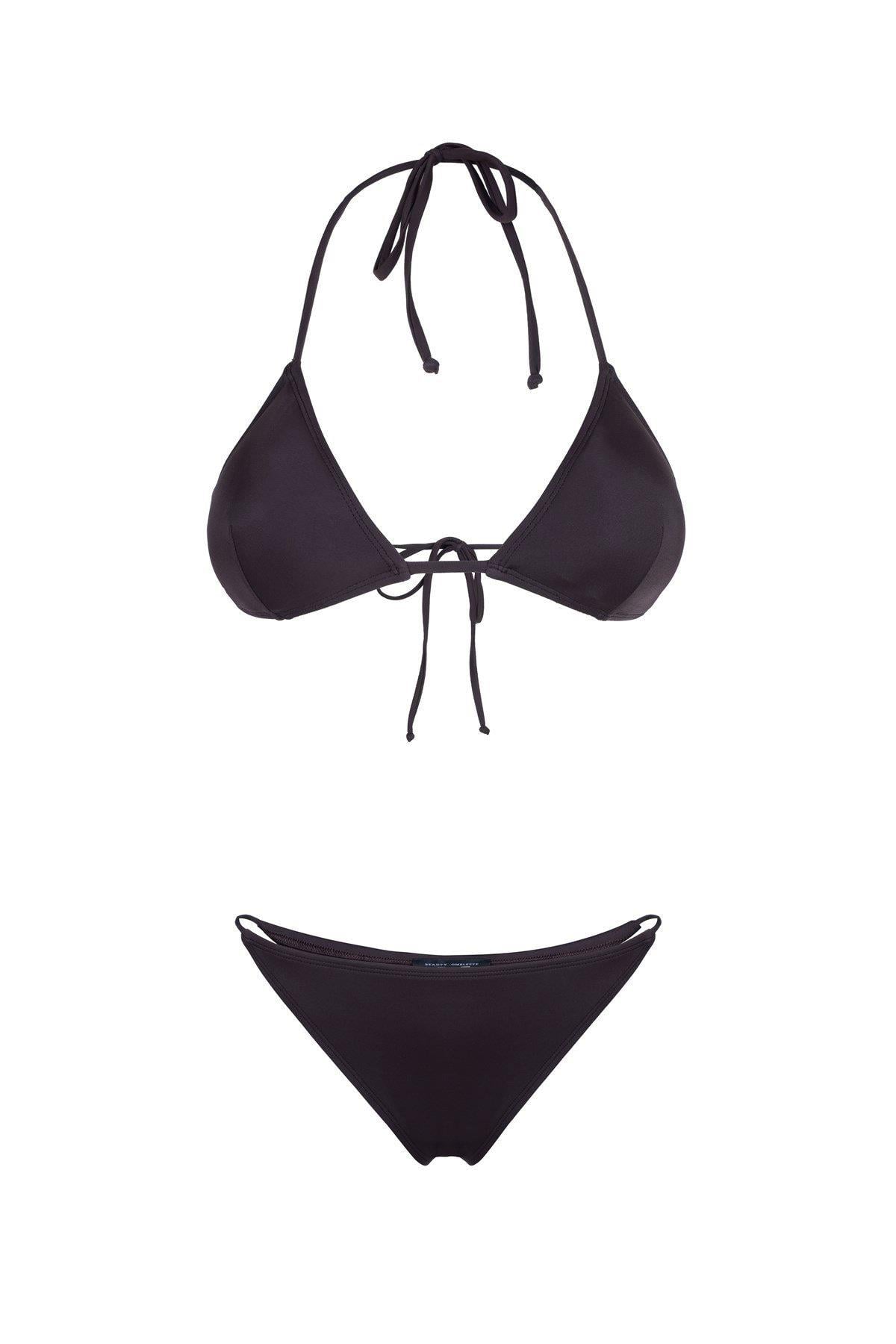 Kahverengi Klasik Üçgen Bikini