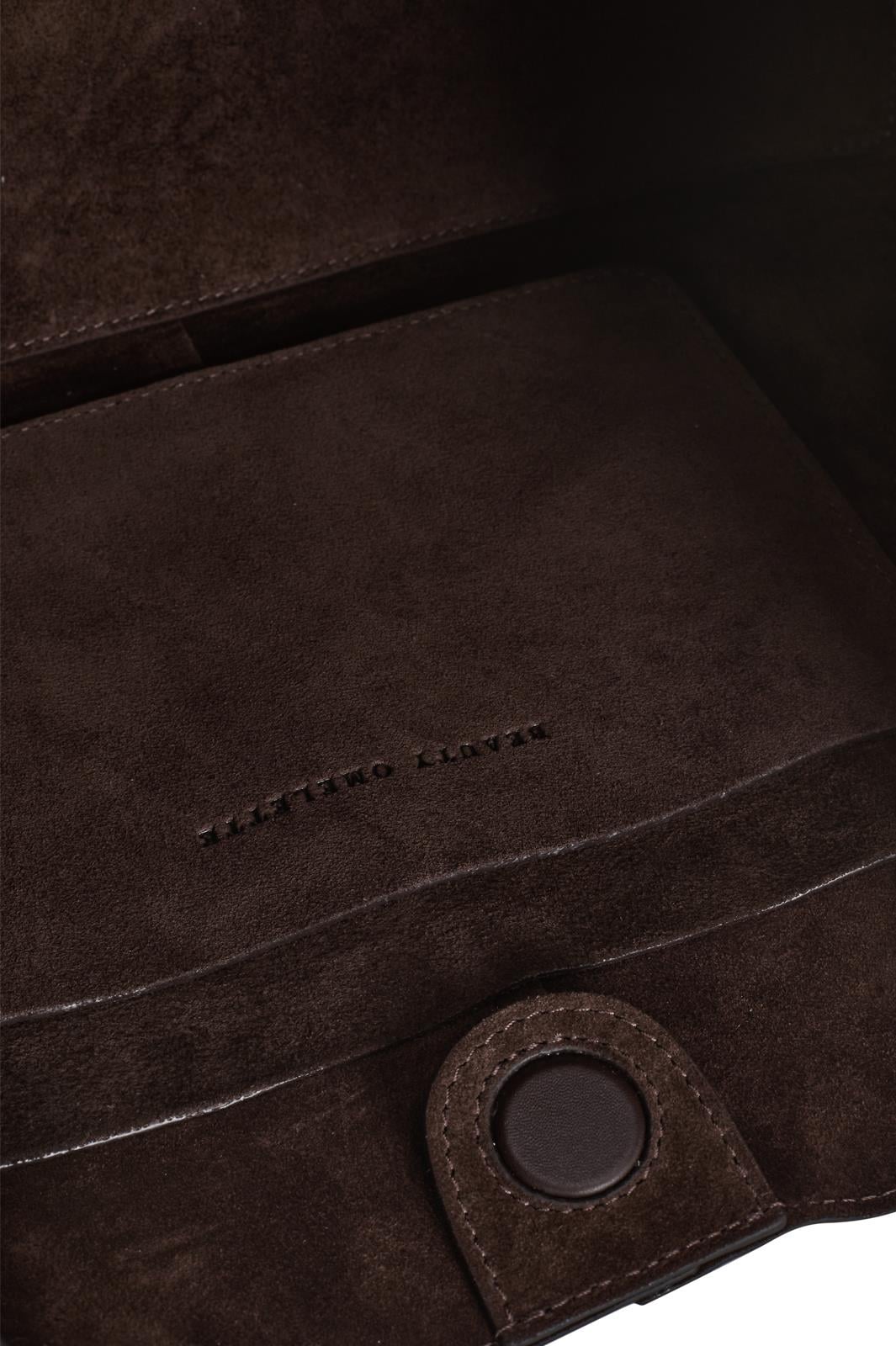 Kahverengi Mini Tote Süet Bag