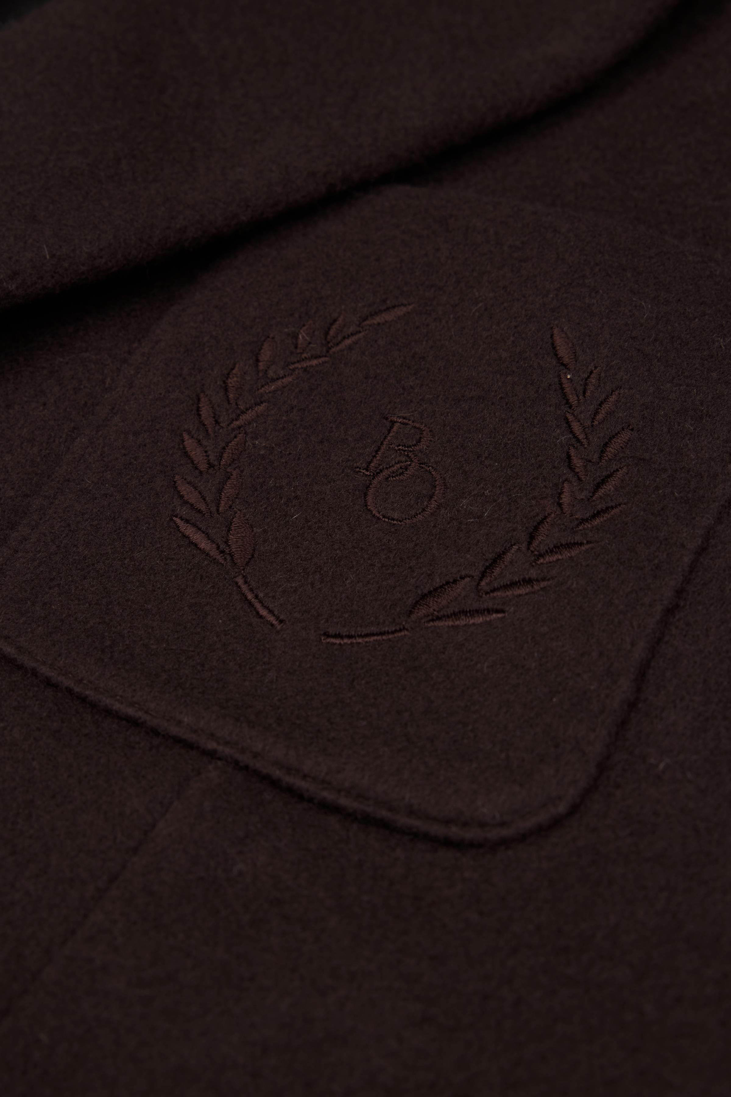 Kahverengi Nakışlı Daddy Yün Ceket Kaban