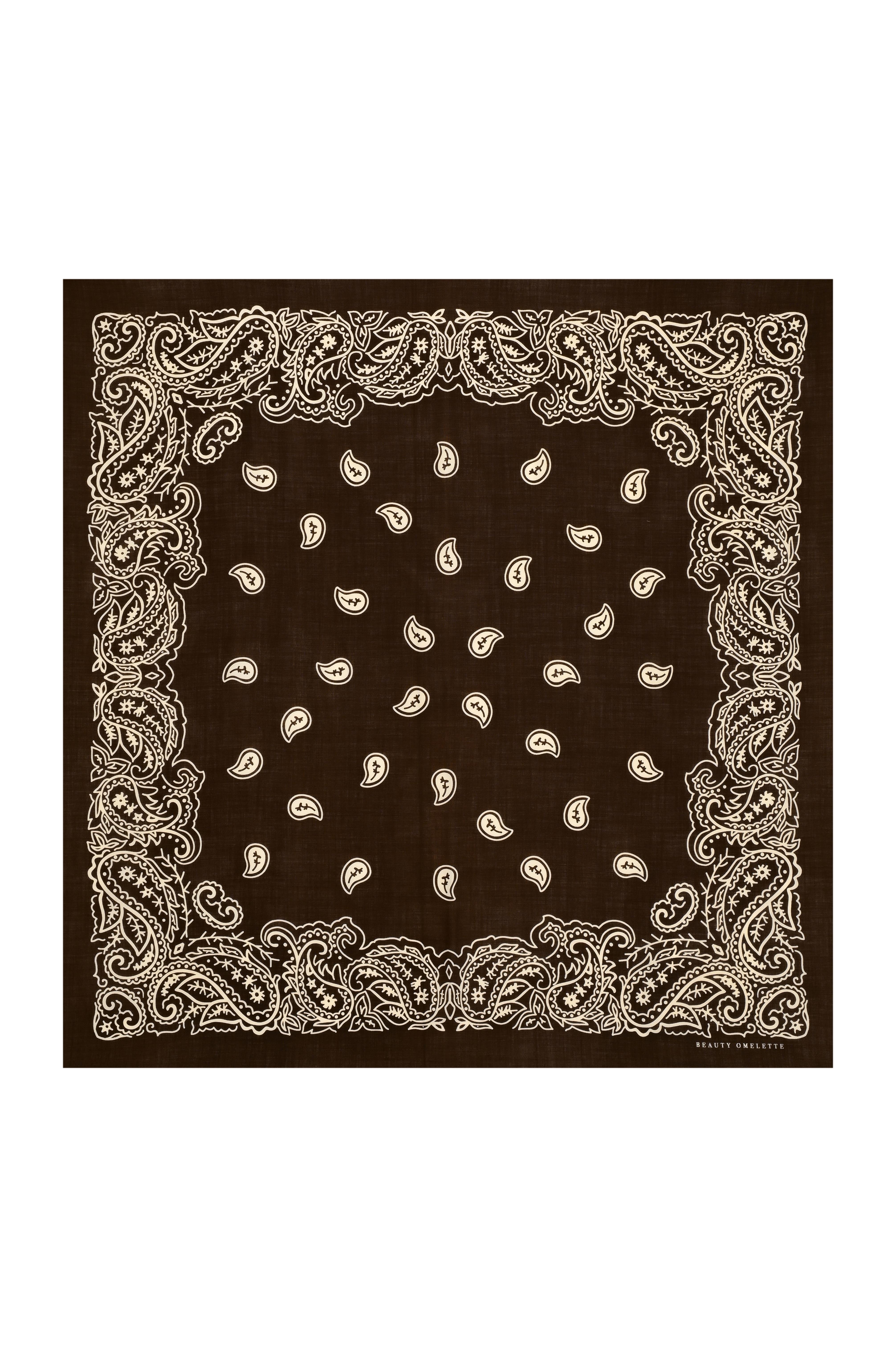 Kahverengi Şal Desen 140 x 140 Yün Şal