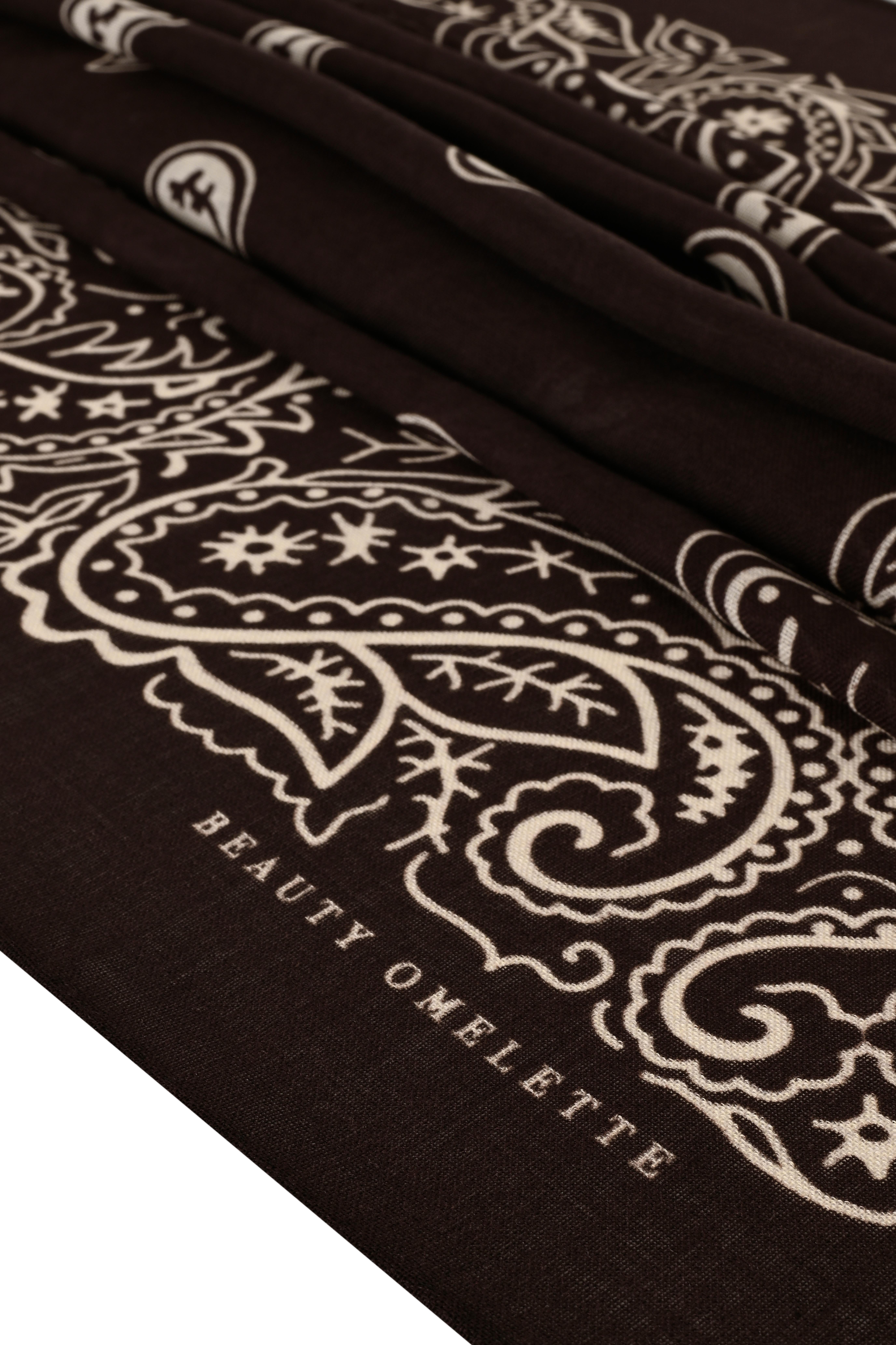 Kahverengi Şal Desen 92 X 92 Yün Şal