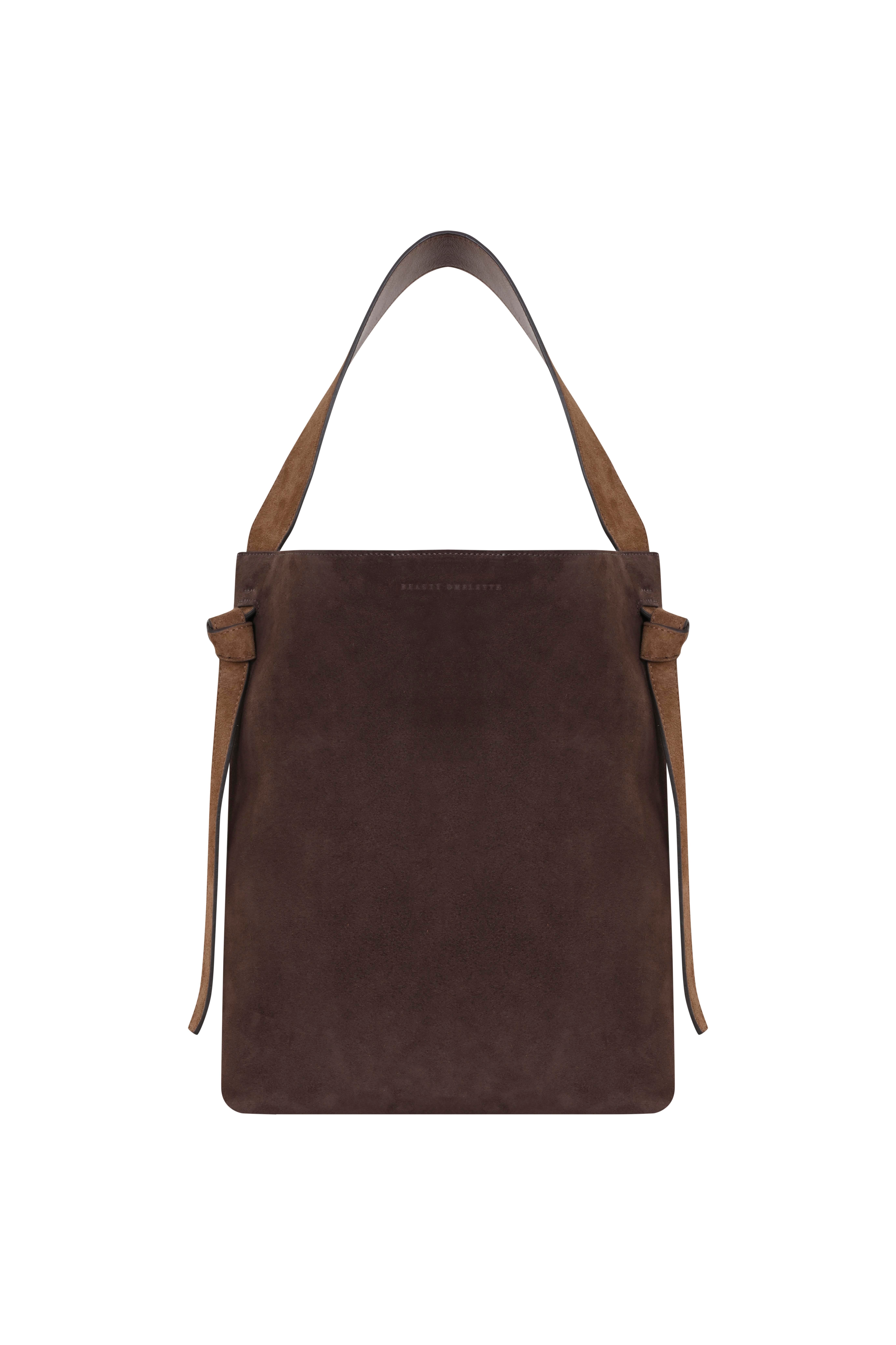 Kahverengi Süet Kova Çanta