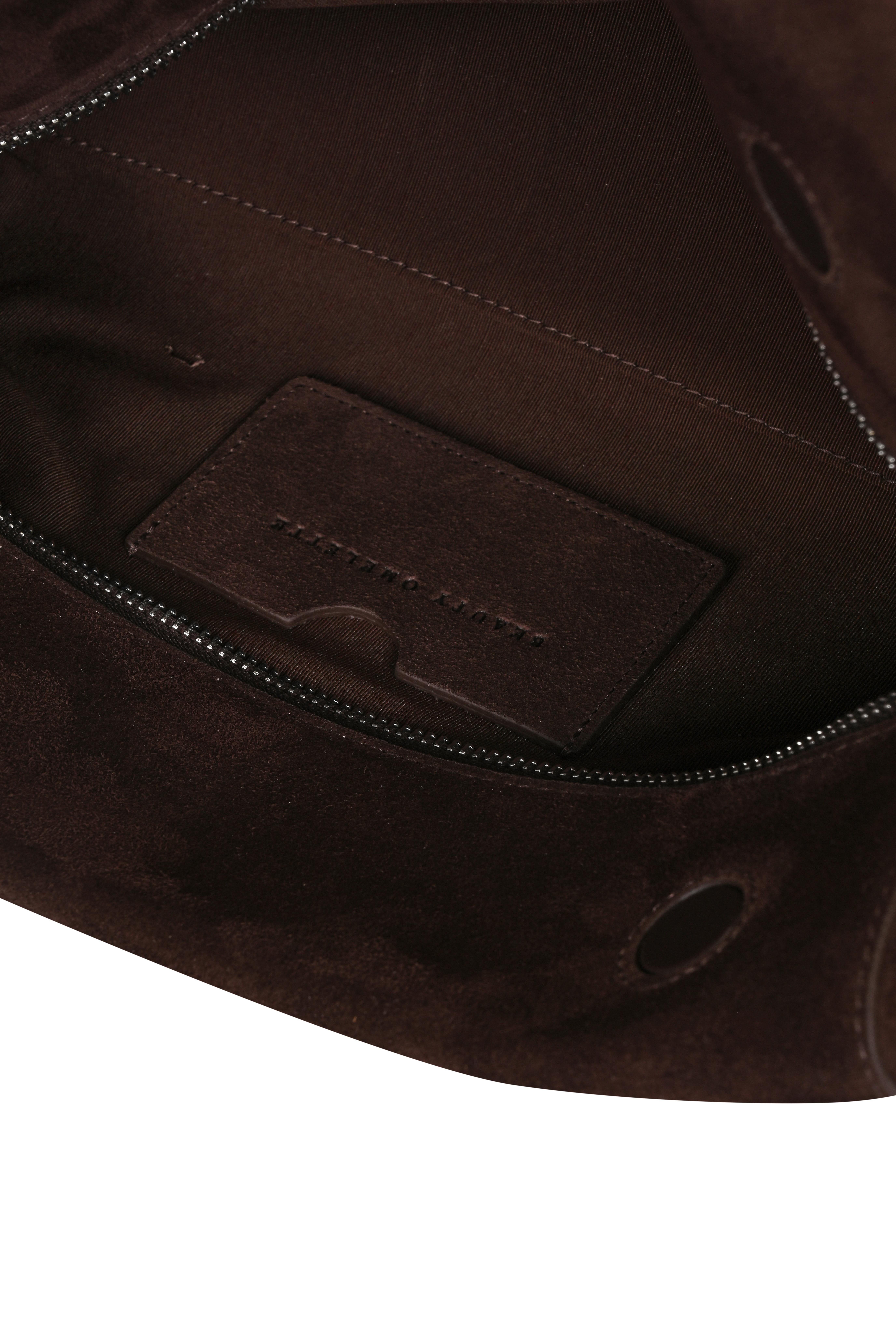 Kahverengi Süet Oxford Clutch