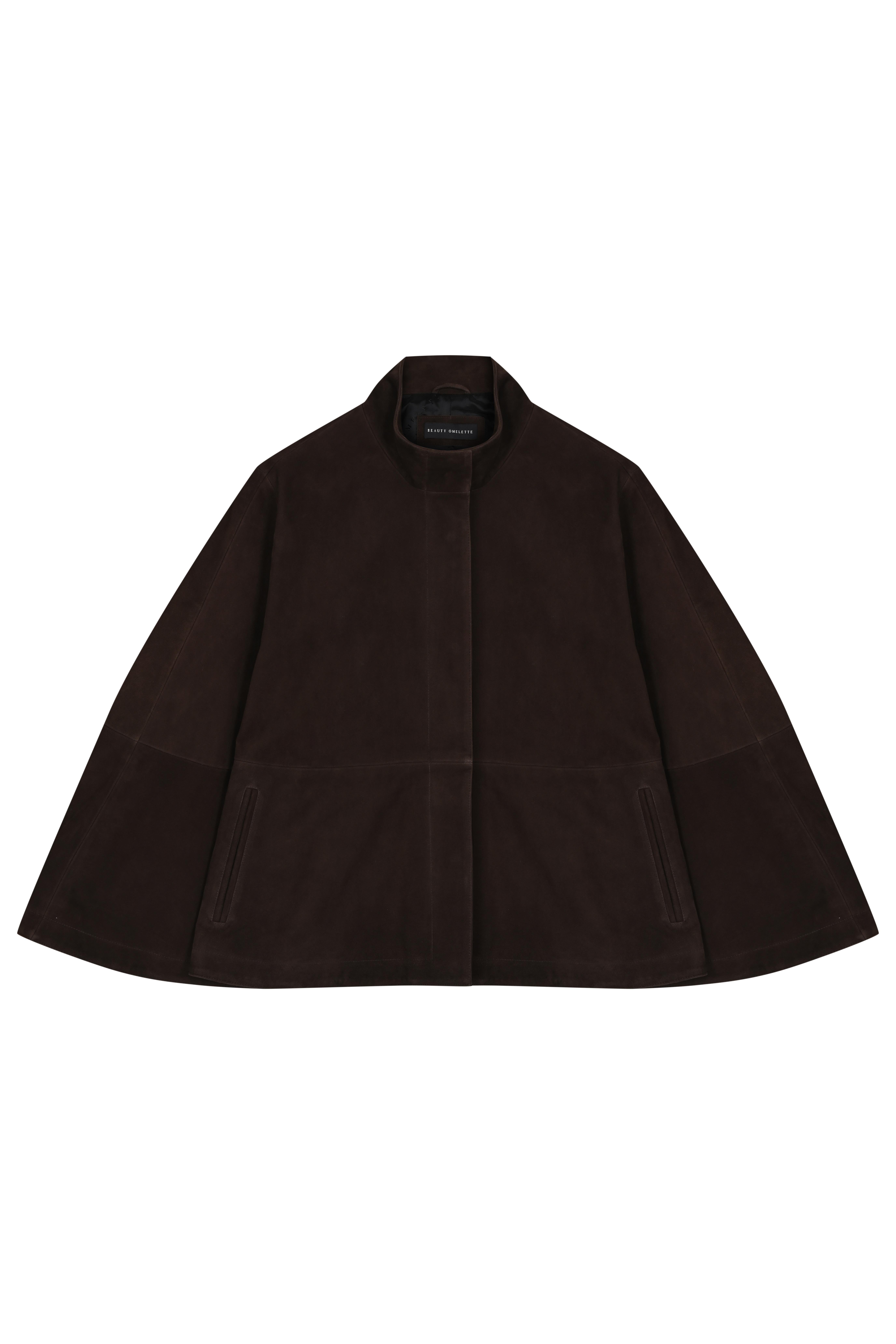 Kahverengi Süet Pelerin