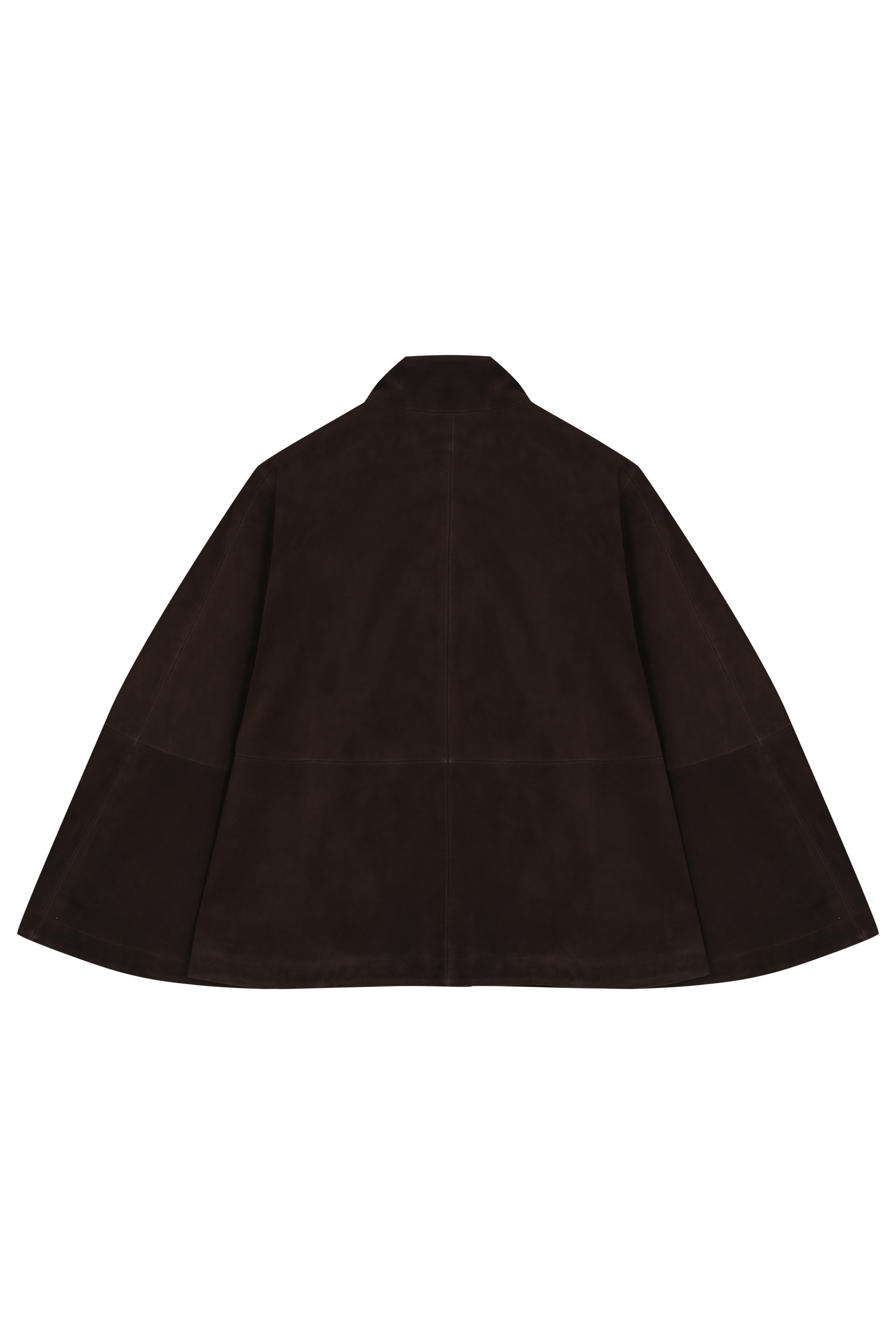 Kahverengi Süet Pelerin