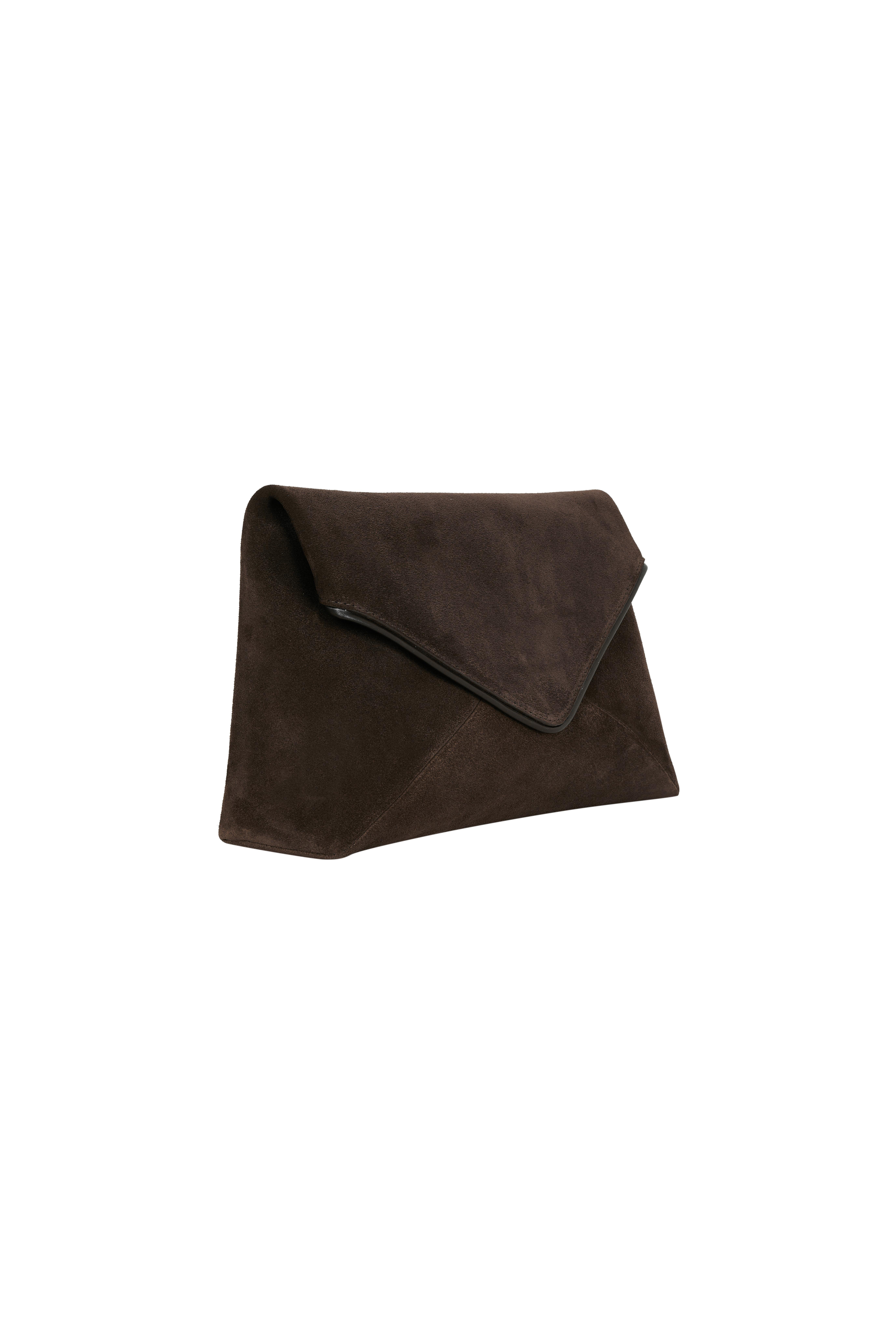 Kahverengi Süet Zarf Portföy Çanta