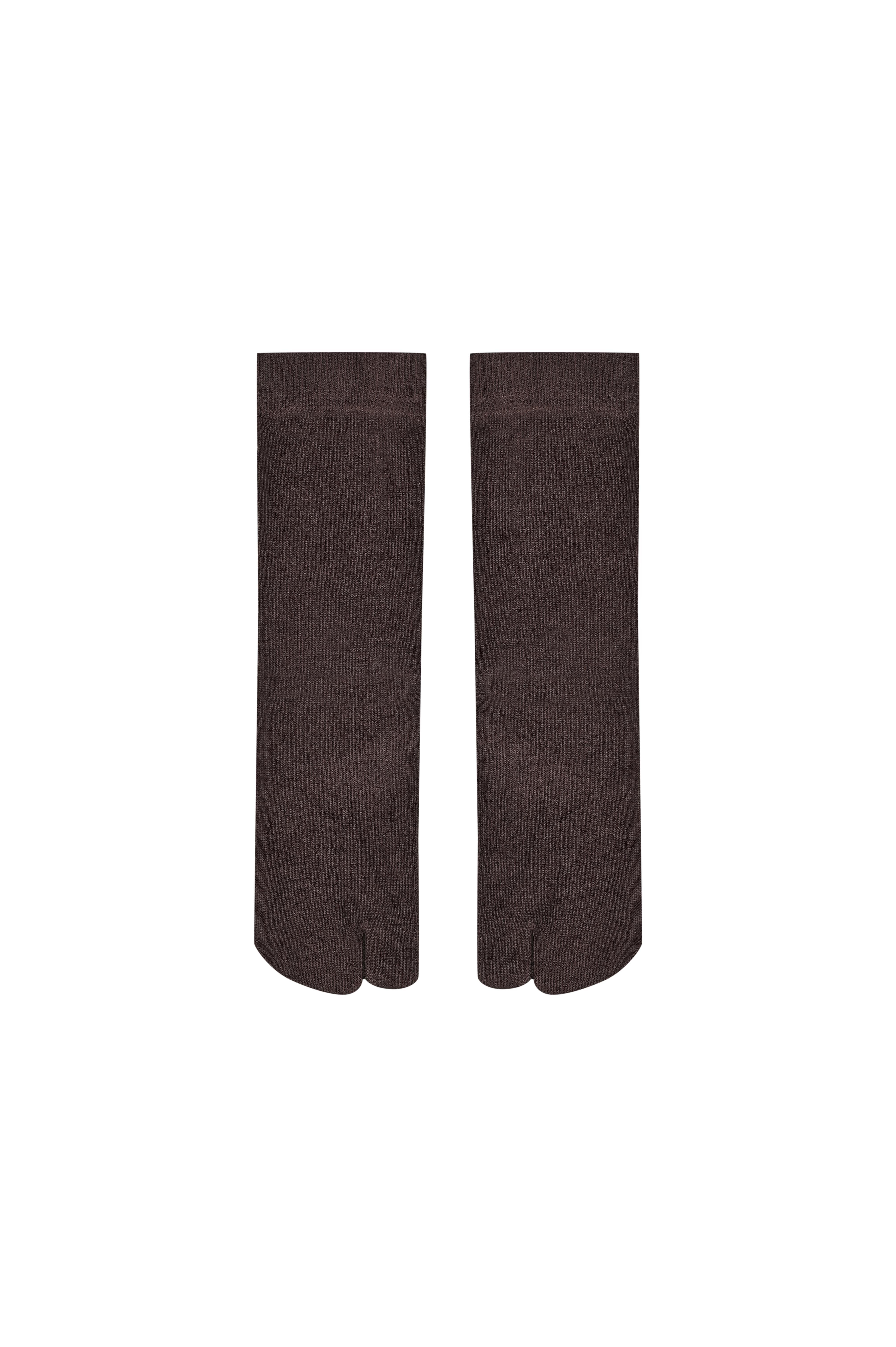 Kahverengi Tabi Bambu Çorap