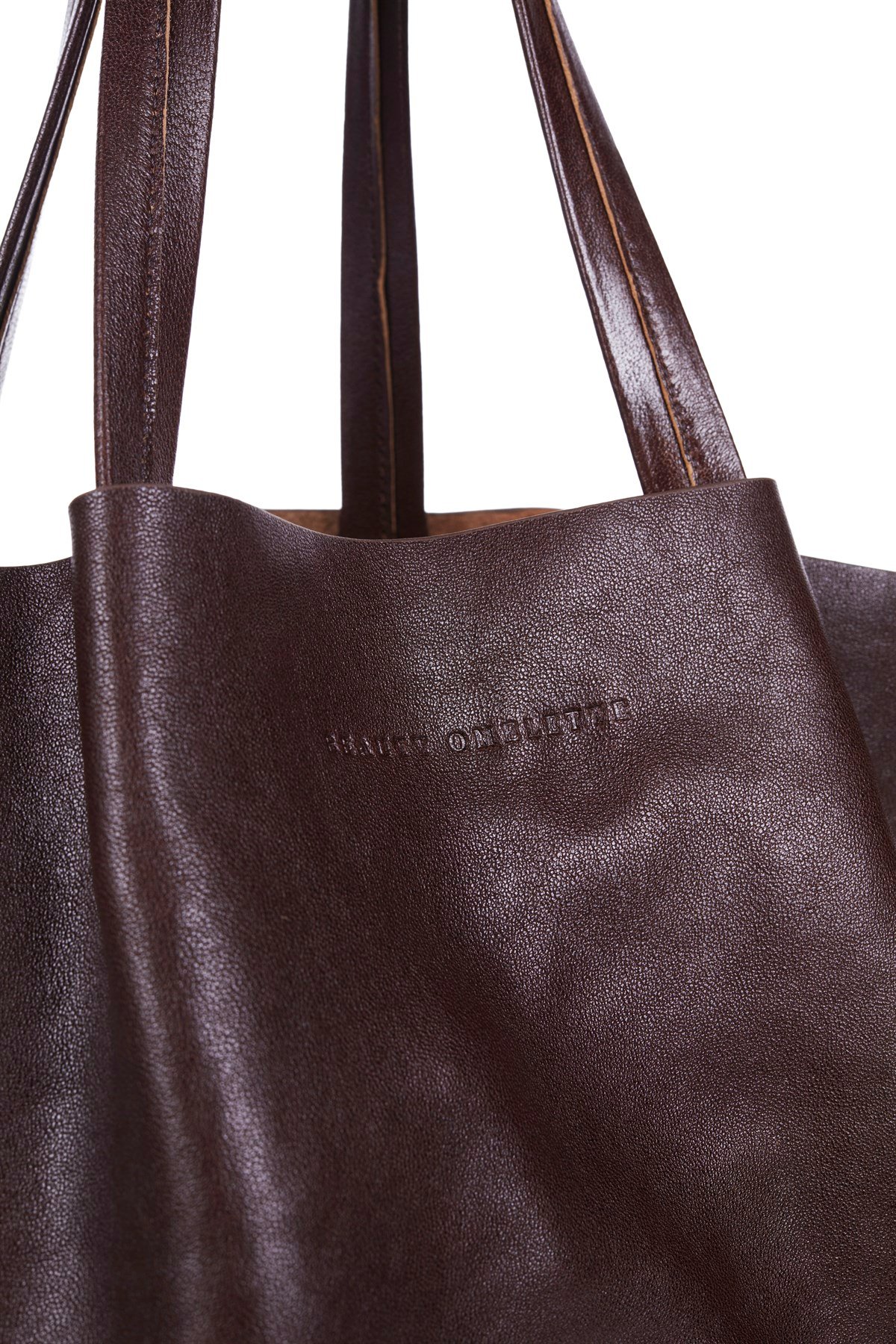 Kahverengi Yumuşak Deri Shopping Bag