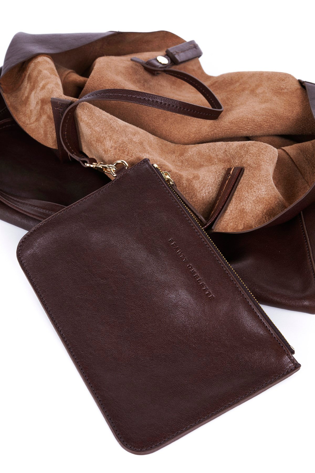 Kahverengi Yumuşak Deri Shopping Bag