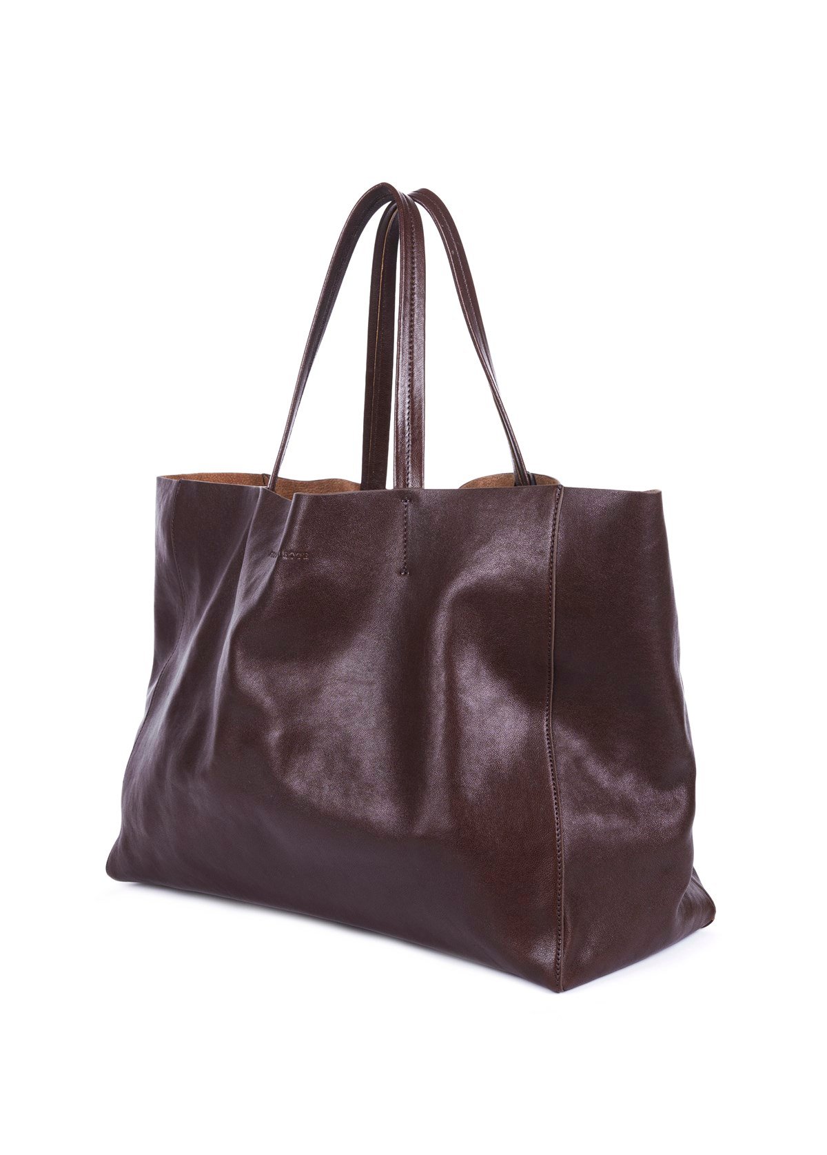 Kahverengi Yumuşak Deri Shopping Bag