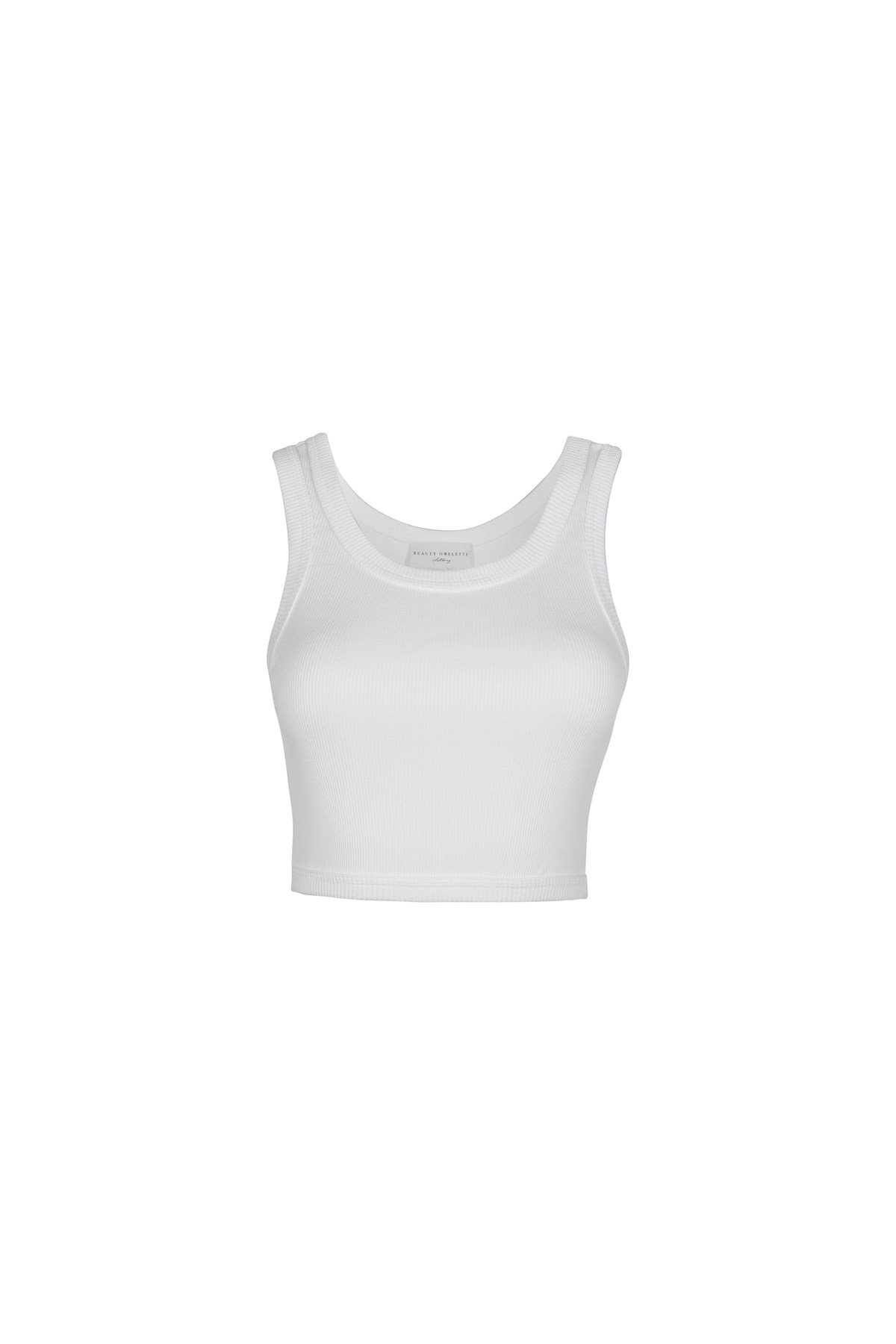 Kırık Beyaz Fitilli Crop Top
