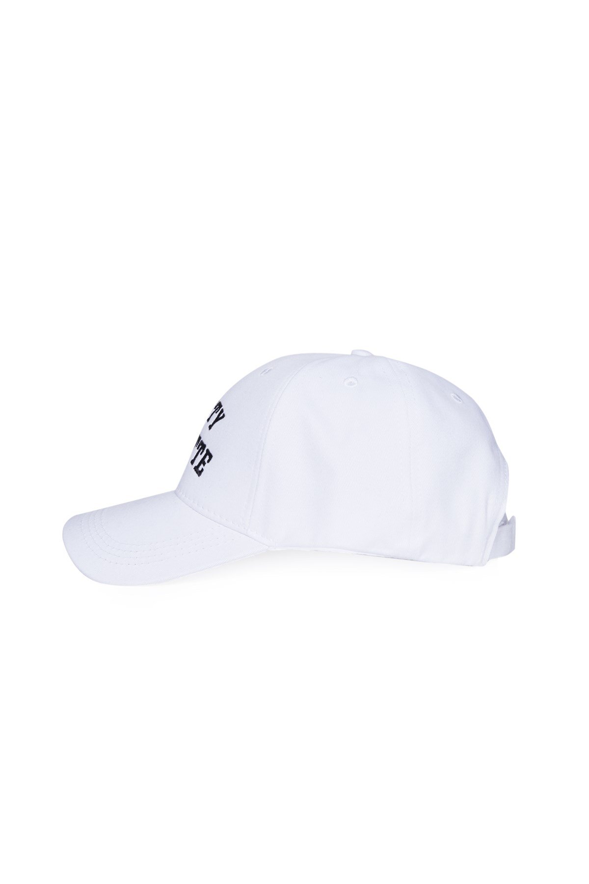 Kırık Beyaz Kanvas Vizörlü Şapka