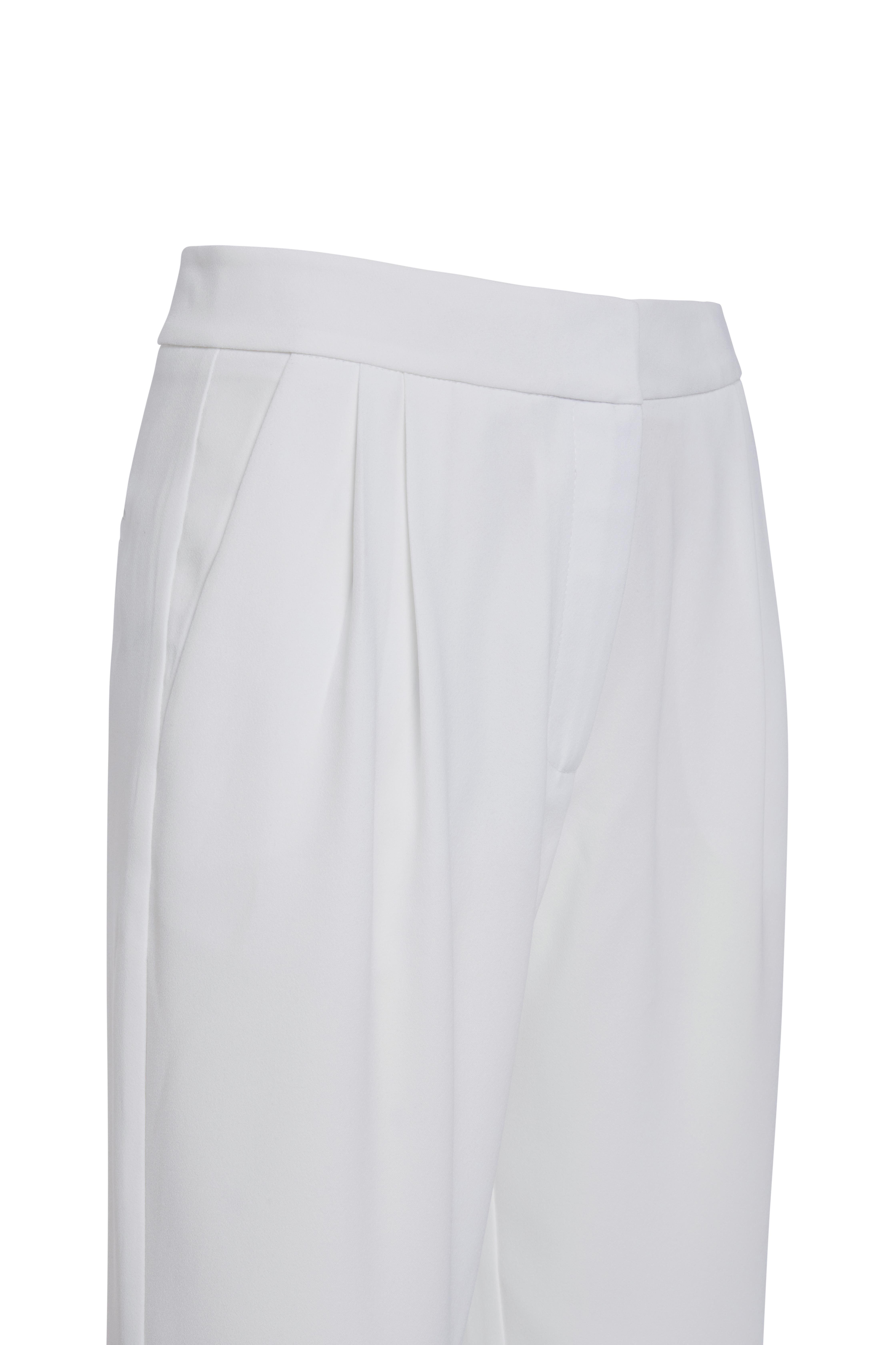 Kırık Beyaz Krep Havuç Pantolon