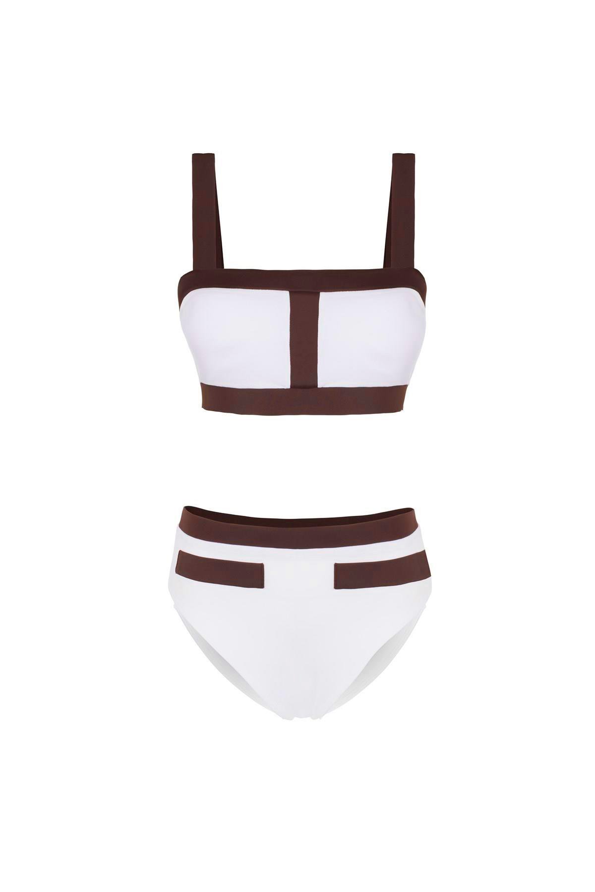 Kırık Beyaz Leila Bikini