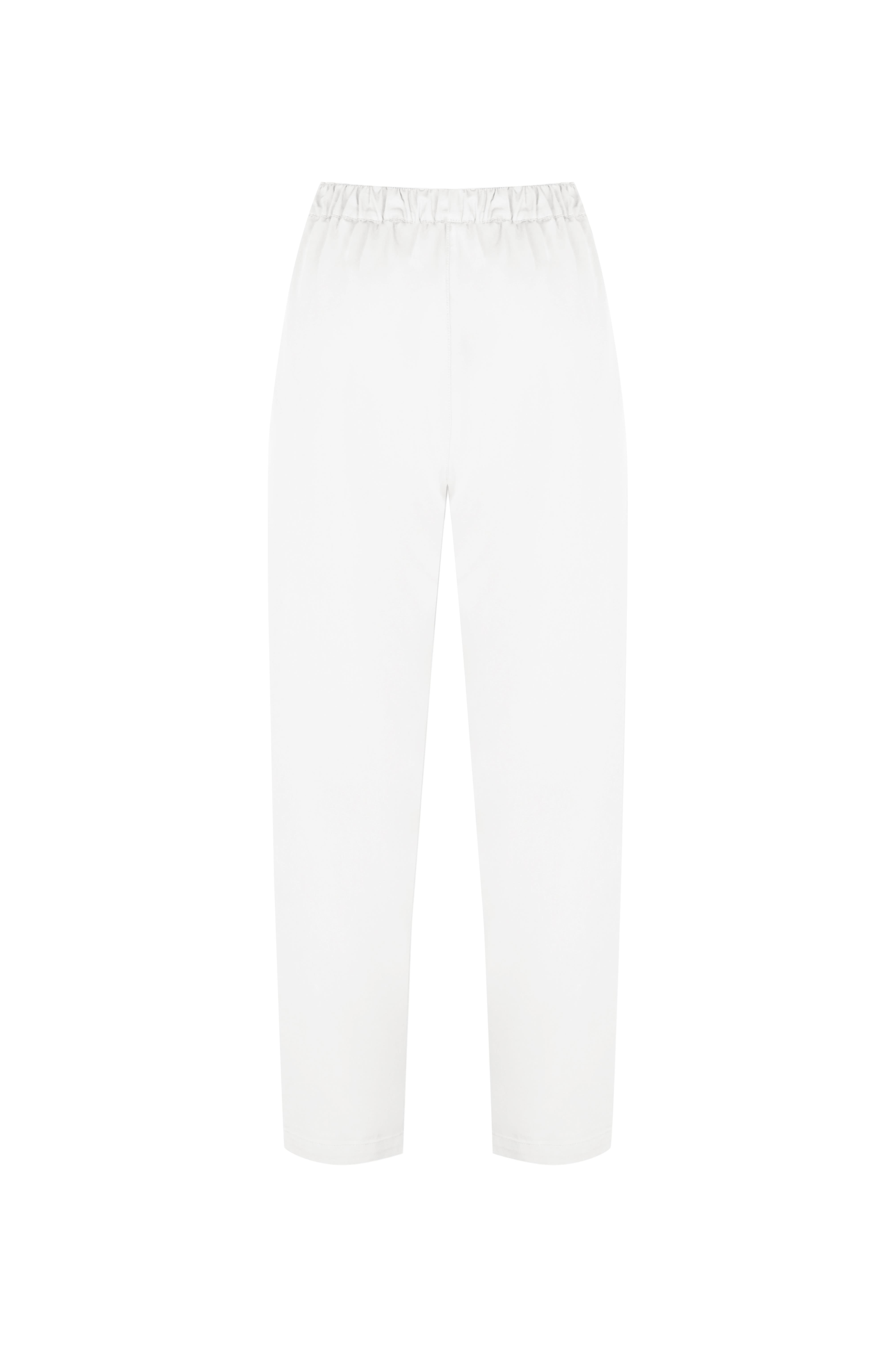 Kırık Beyaz Pilili Gabardin Pantolon