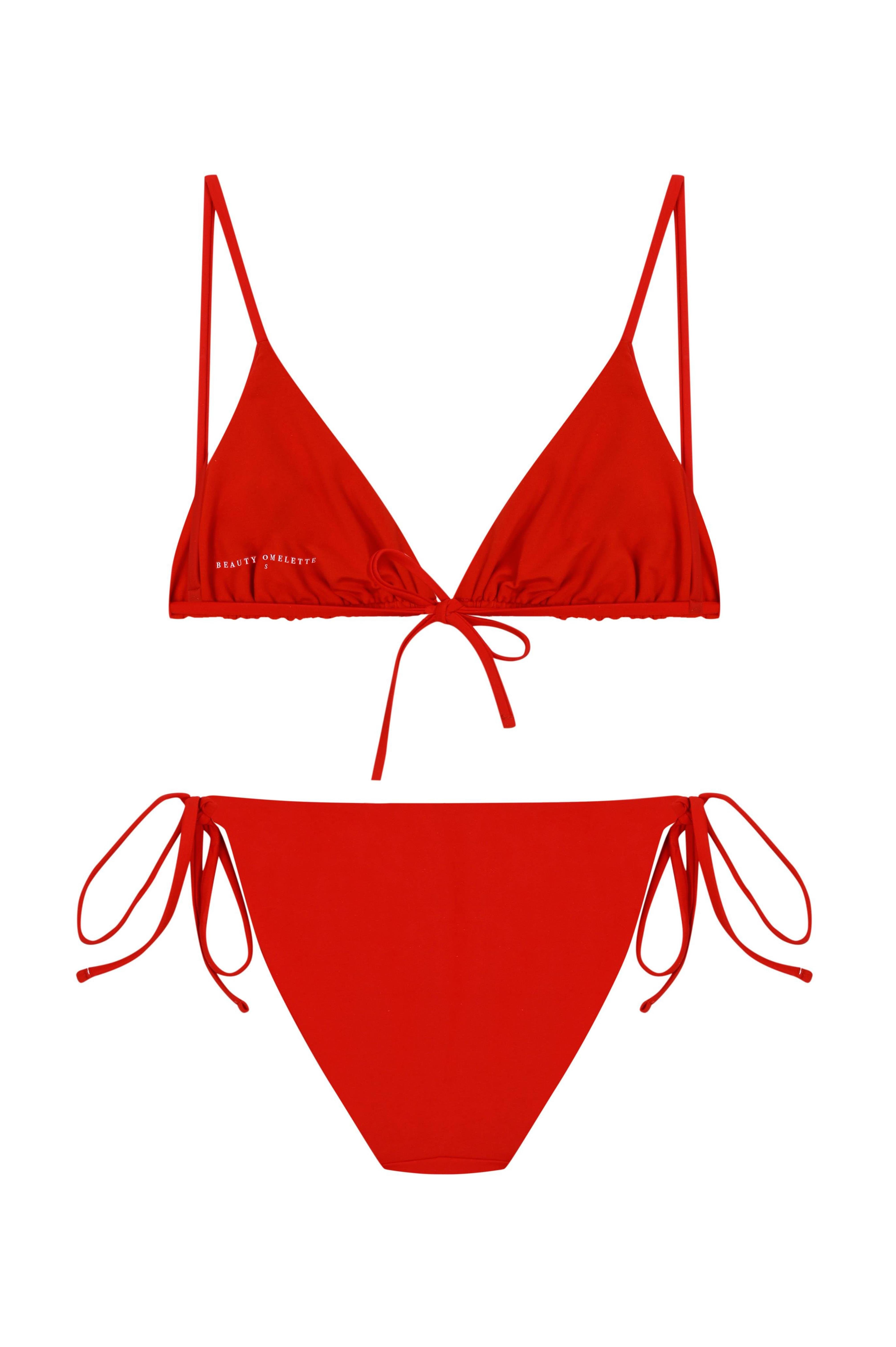 Kırmızı İbiza Üçgen Bikini