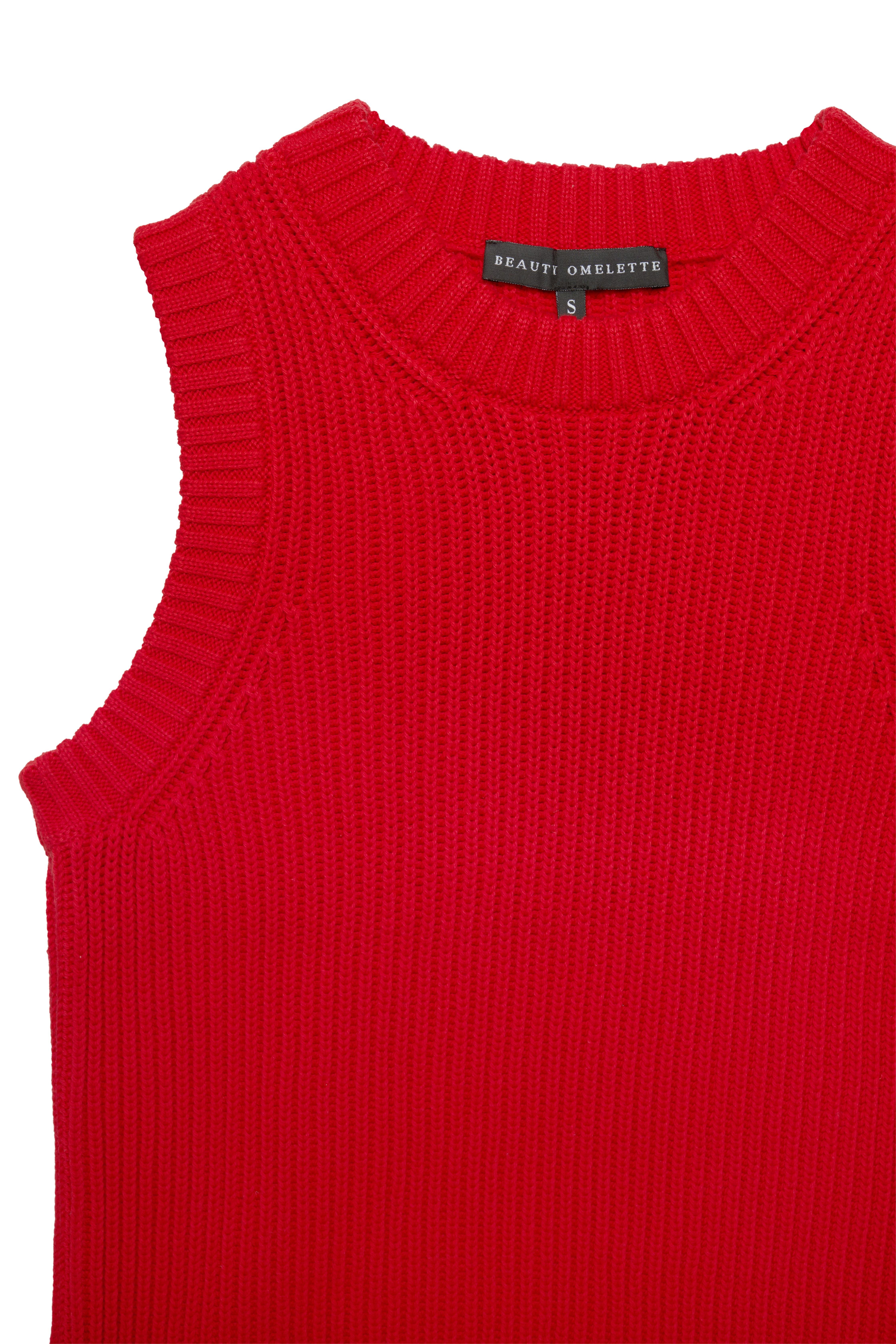 Kırmızı Merserize Bisiklet Yaka Süveter