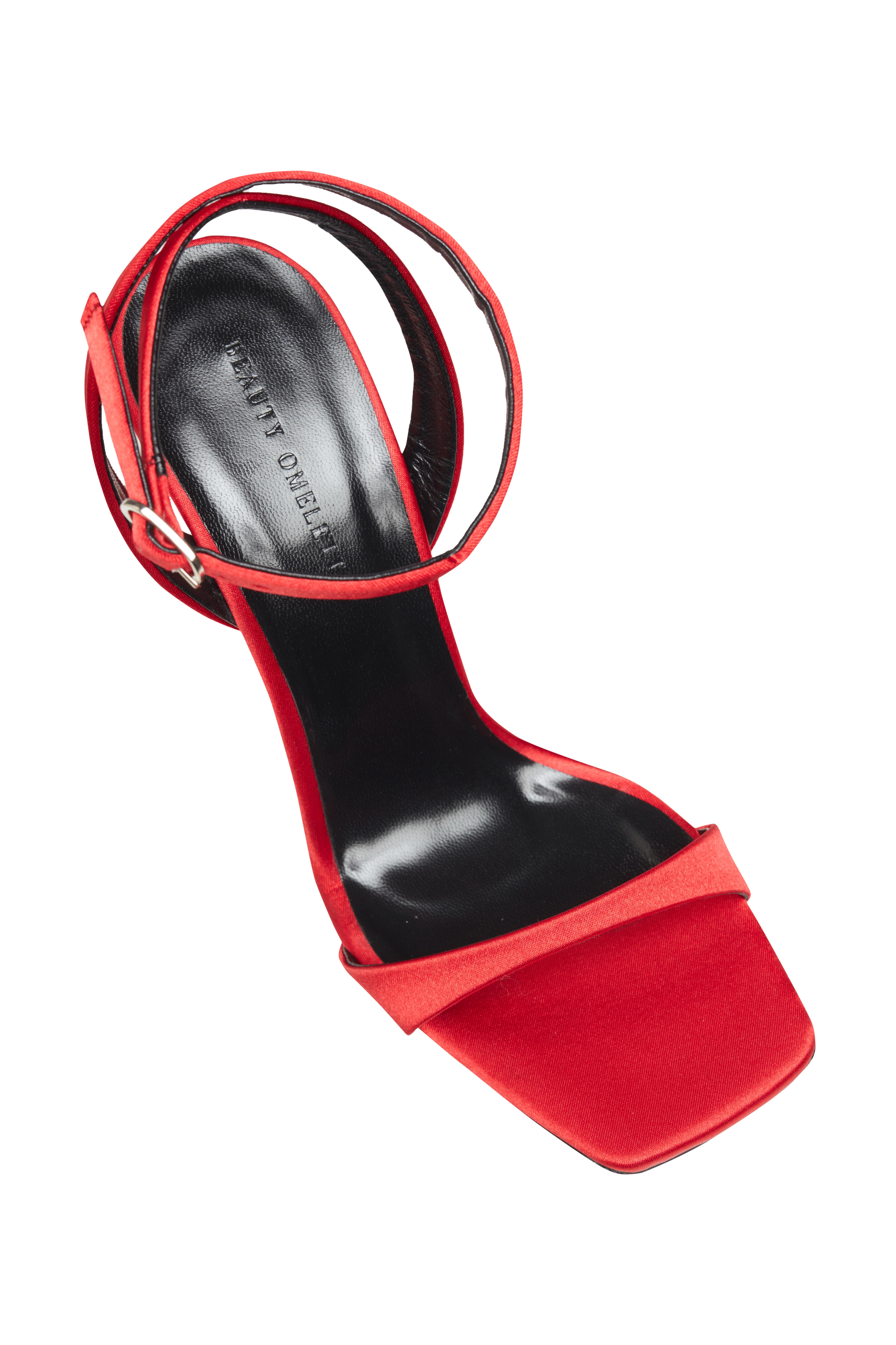 Kırmızı Saten Çapraz Bağlamalı Anna