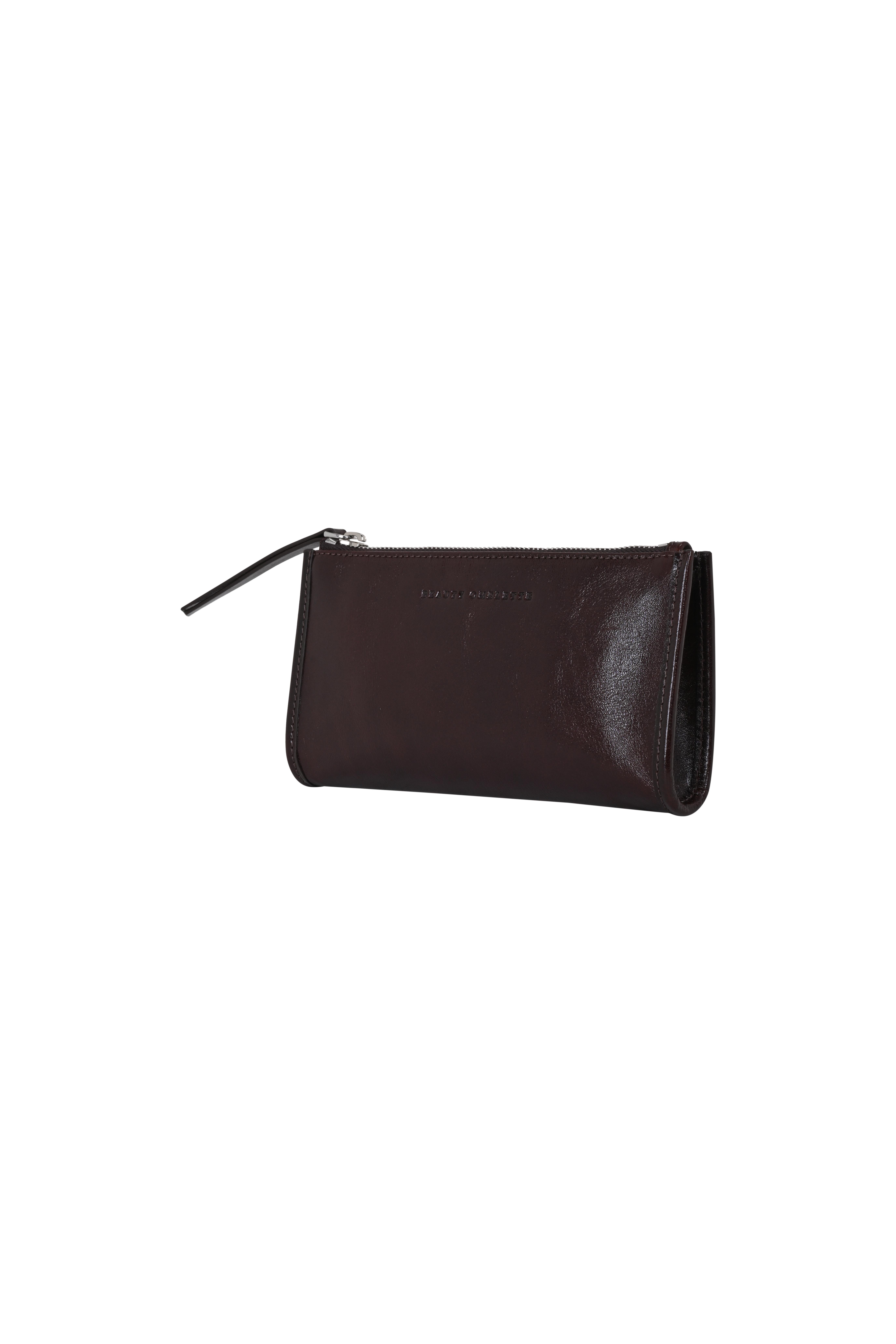 Kızıl Kahve Kırık Efektli Deri Wallet Clutch