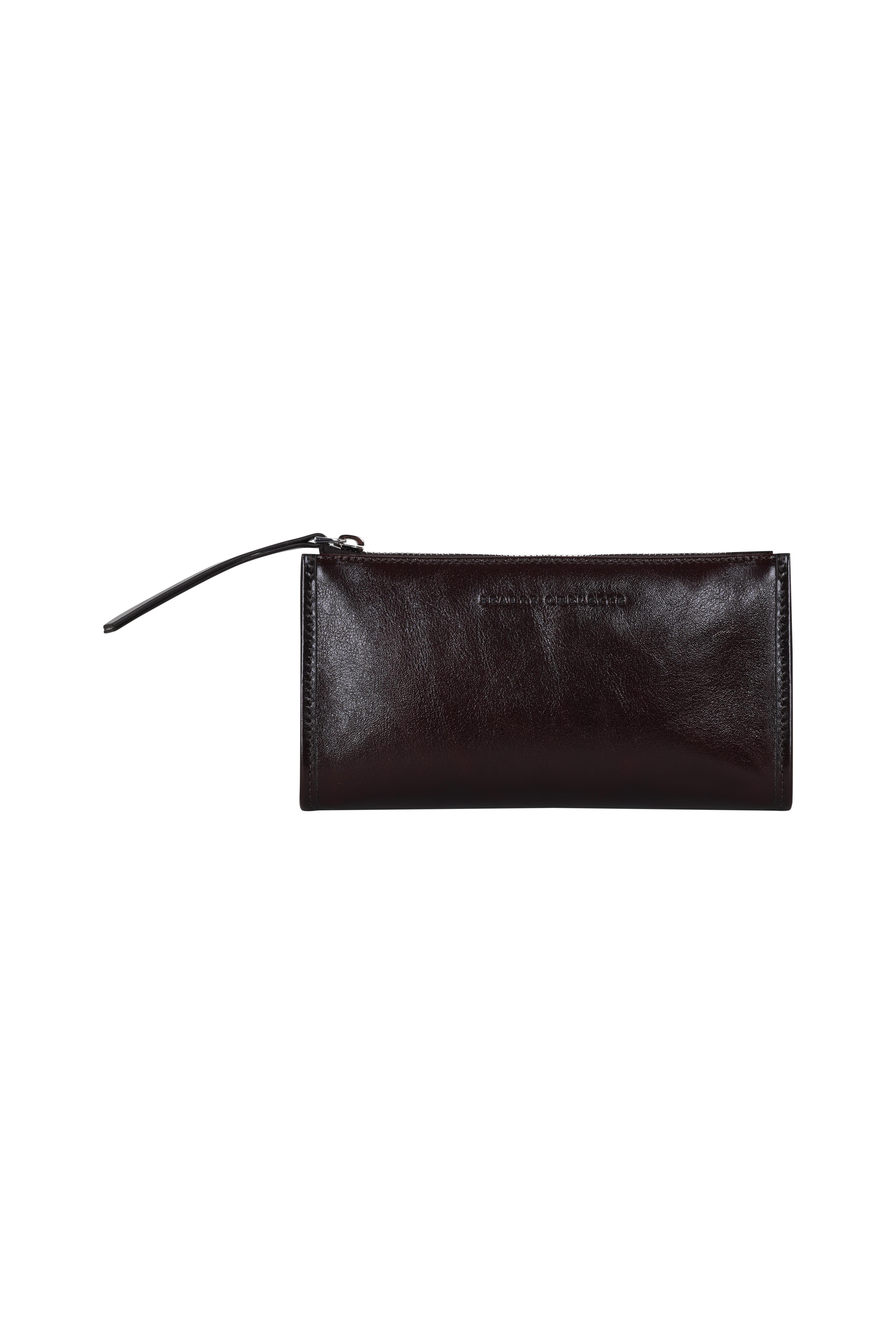 Kızıl Kahve Kırık Efektli Deri Wallet Clutch