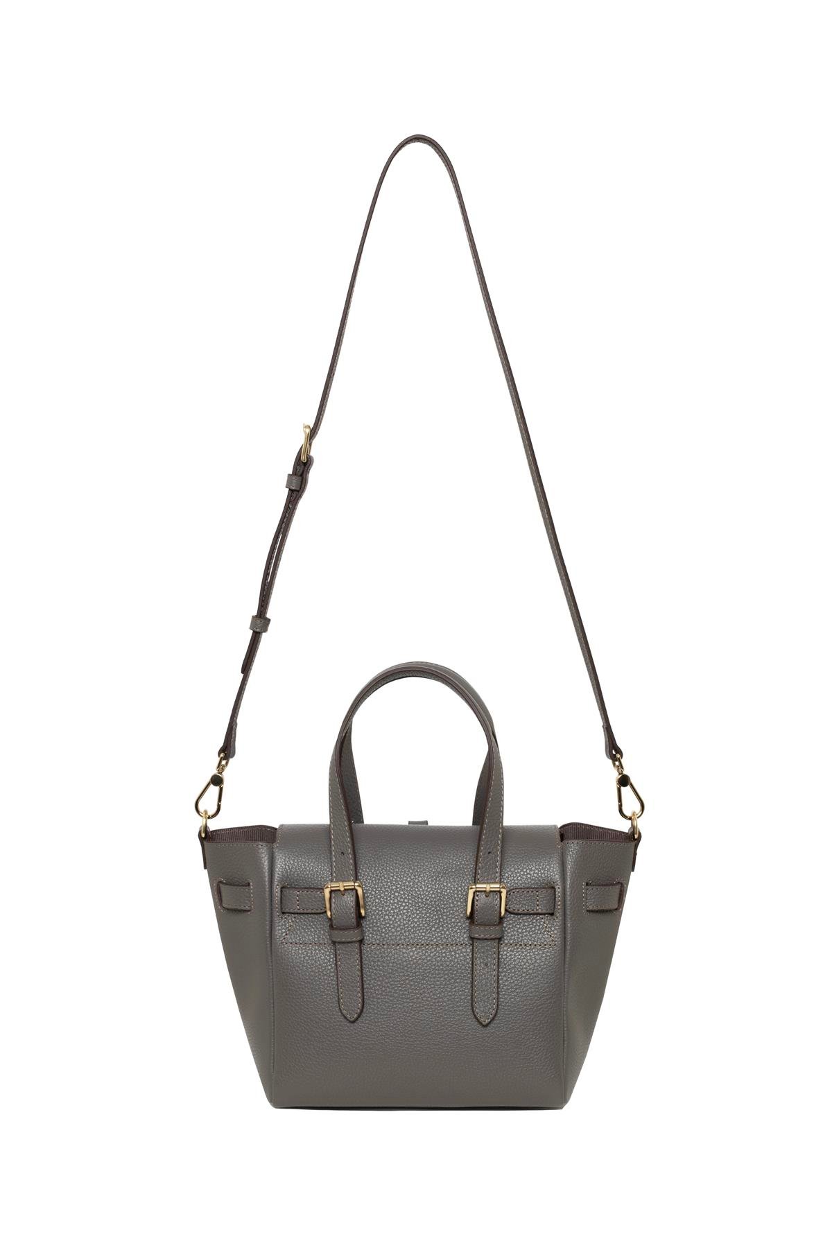 Koyu Gri Gabrielle Floater Mini Bag Gold