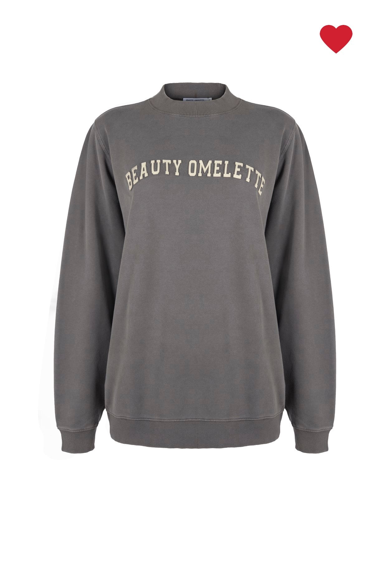 Koyu Gri Logo Baskılı Sweatshirt