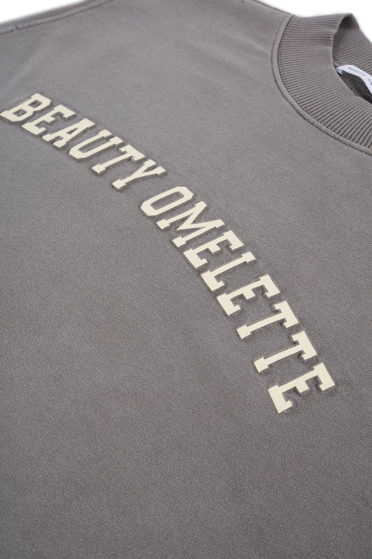 Koyu Gri Logo Baskılı Sweatshirt