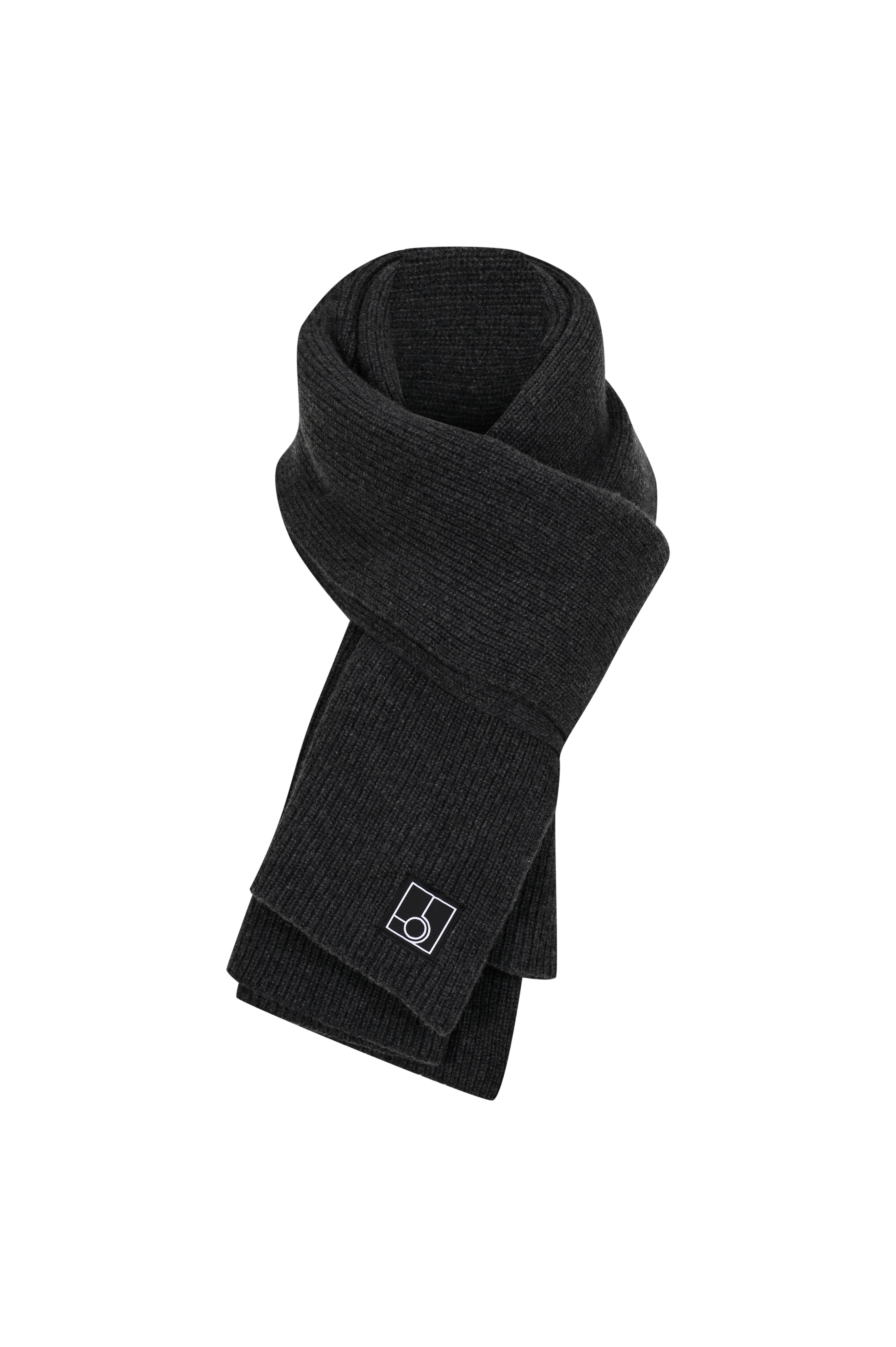 Koyu Gri Melanj %100 Kaşmir Şal