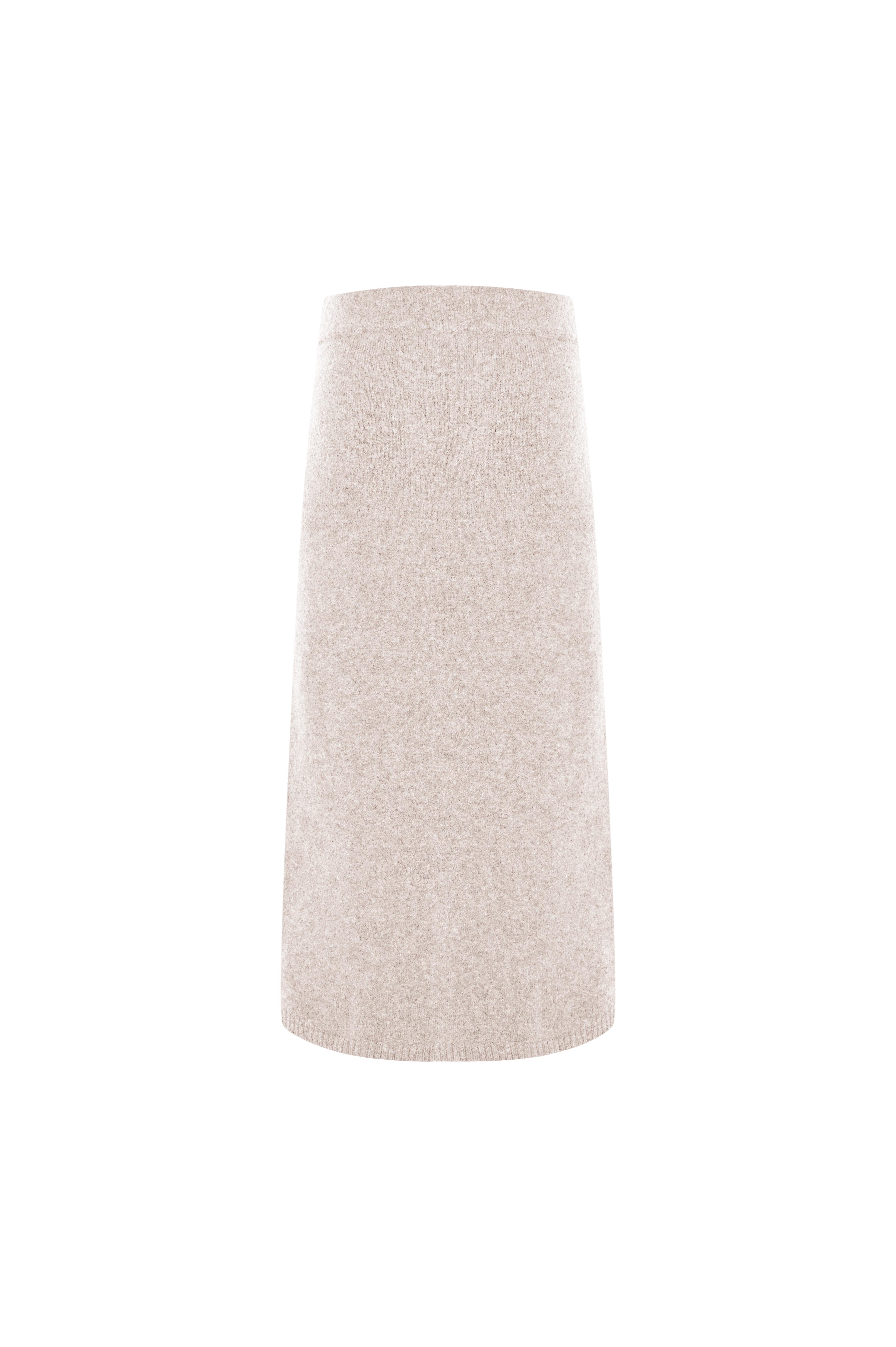 Krem Maxi A Kesim Yün Etek