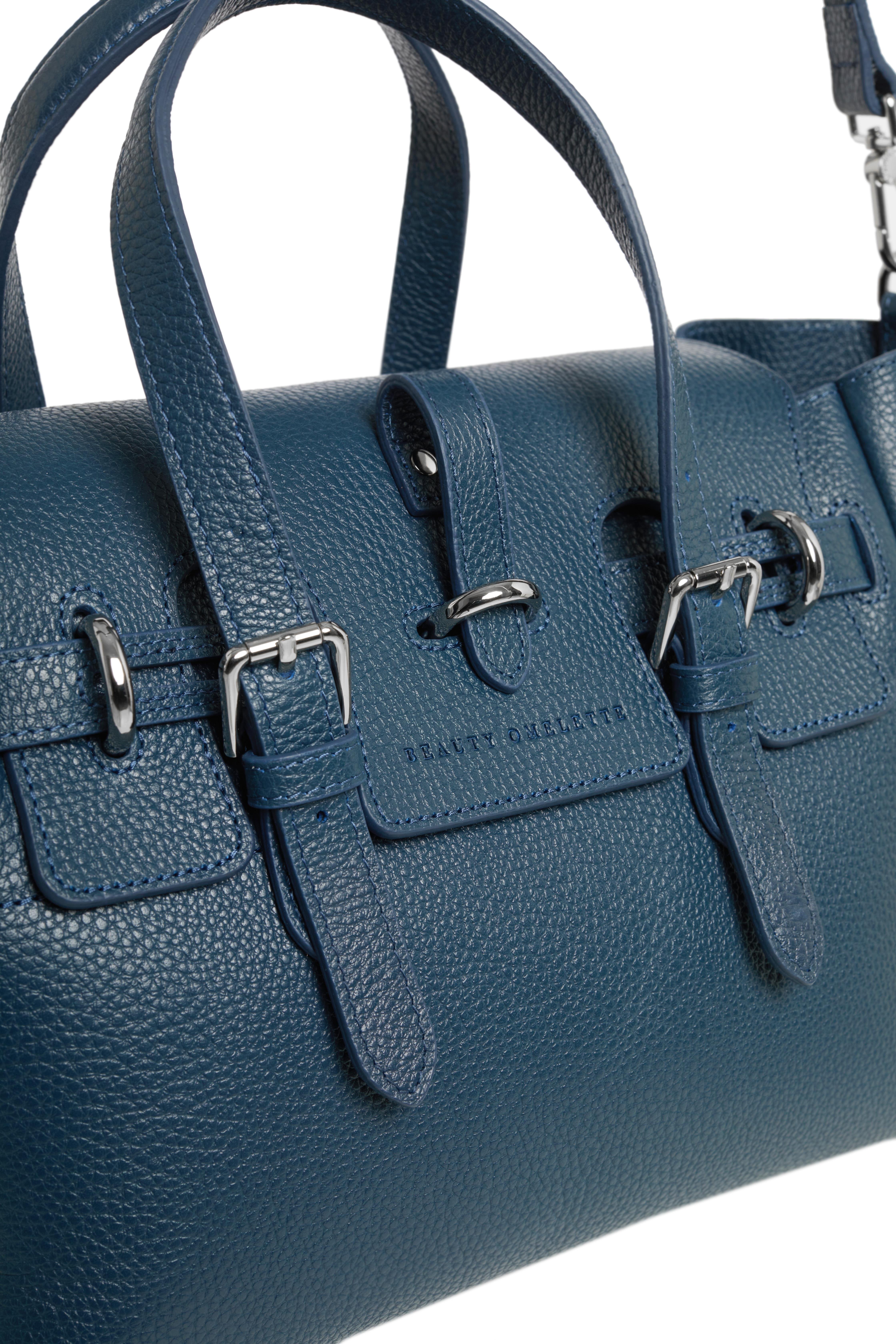 Lacivert Gabrielle Floater Medium Bag Silver