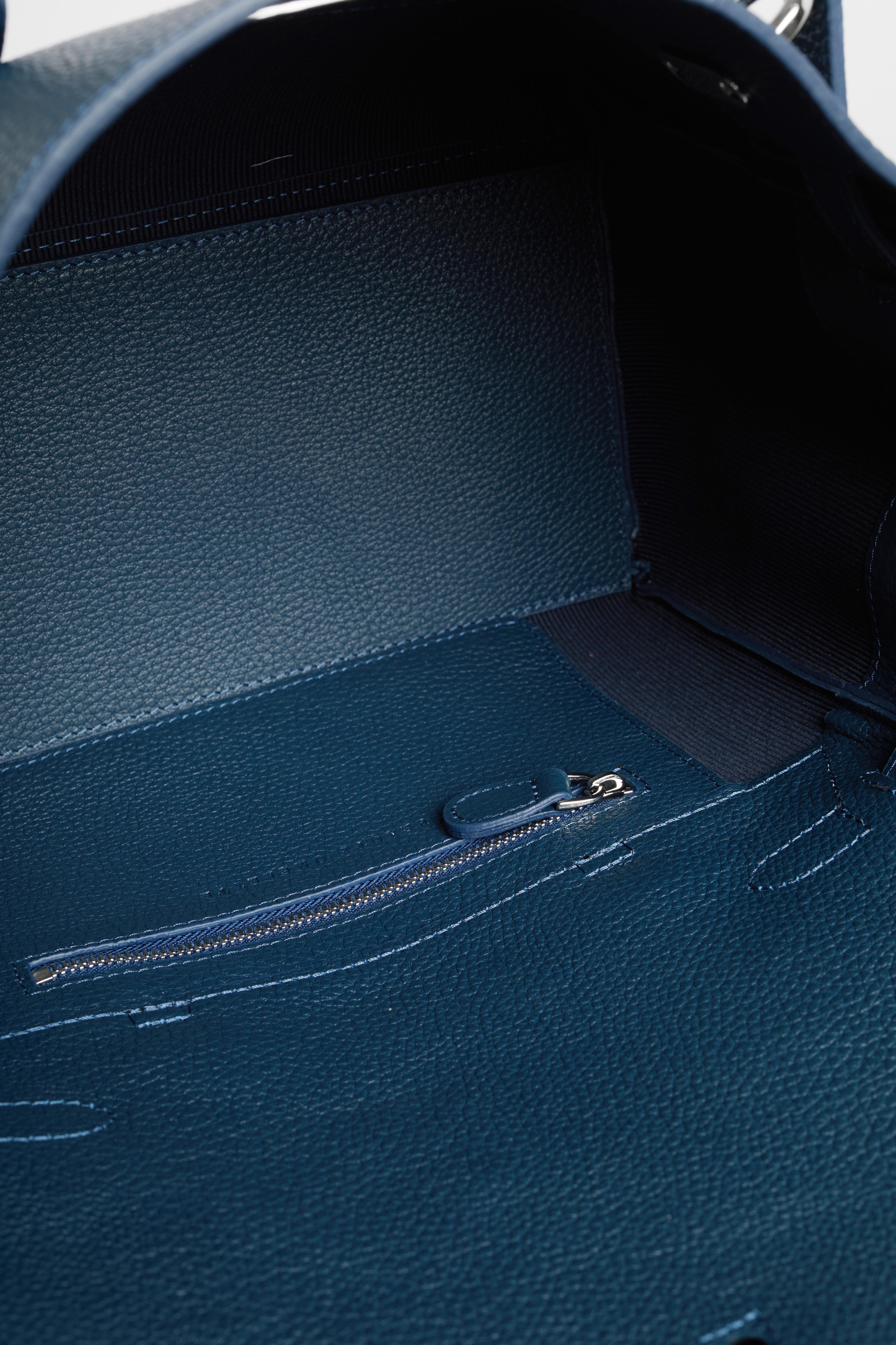 Lacivert Gabrielle Floater Medium Bag Silver