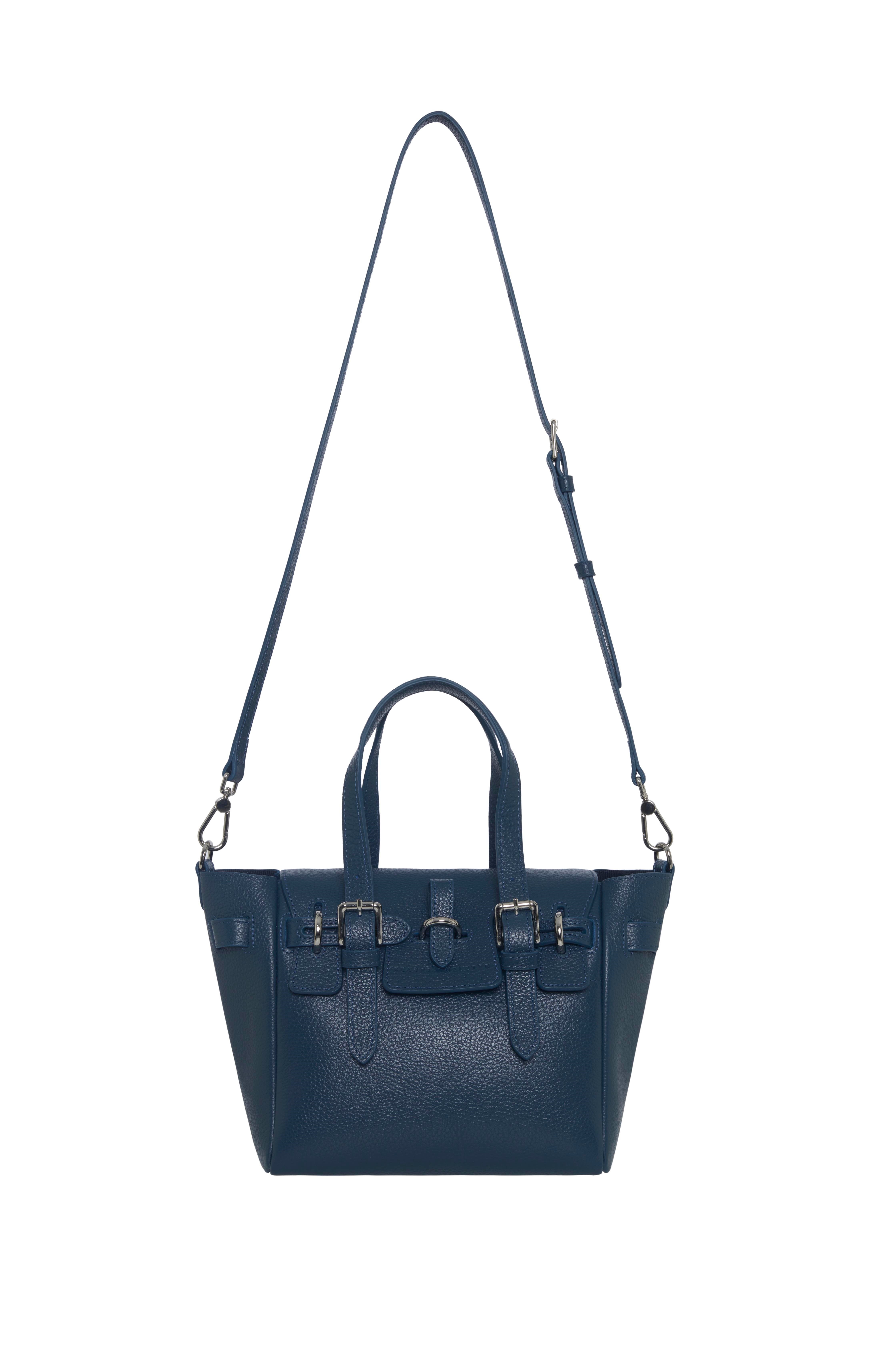 Lacivert Gabrielle Floater Mini Bag Silver