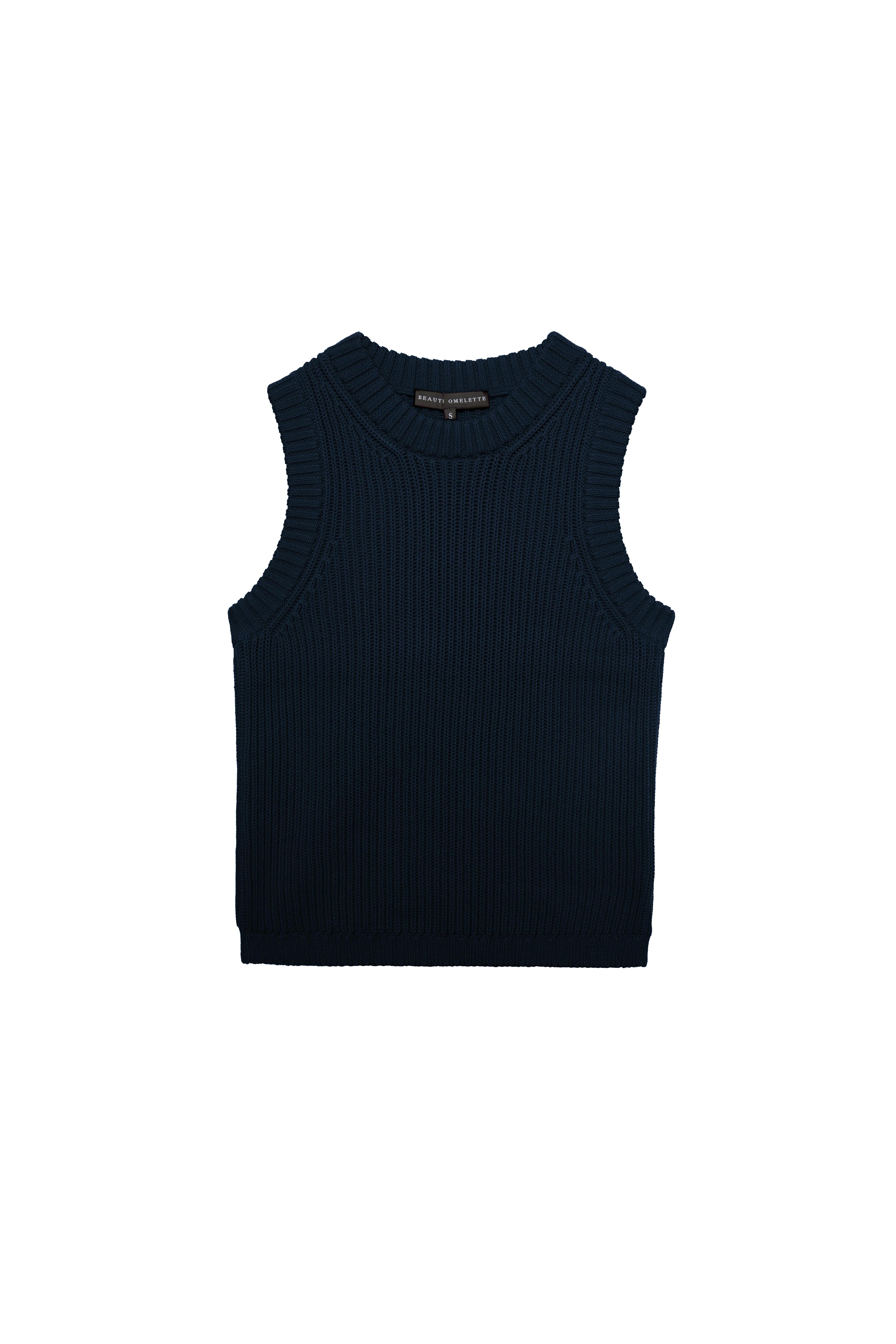 Lacivert Merserize Bisiklet Yaka Süveter