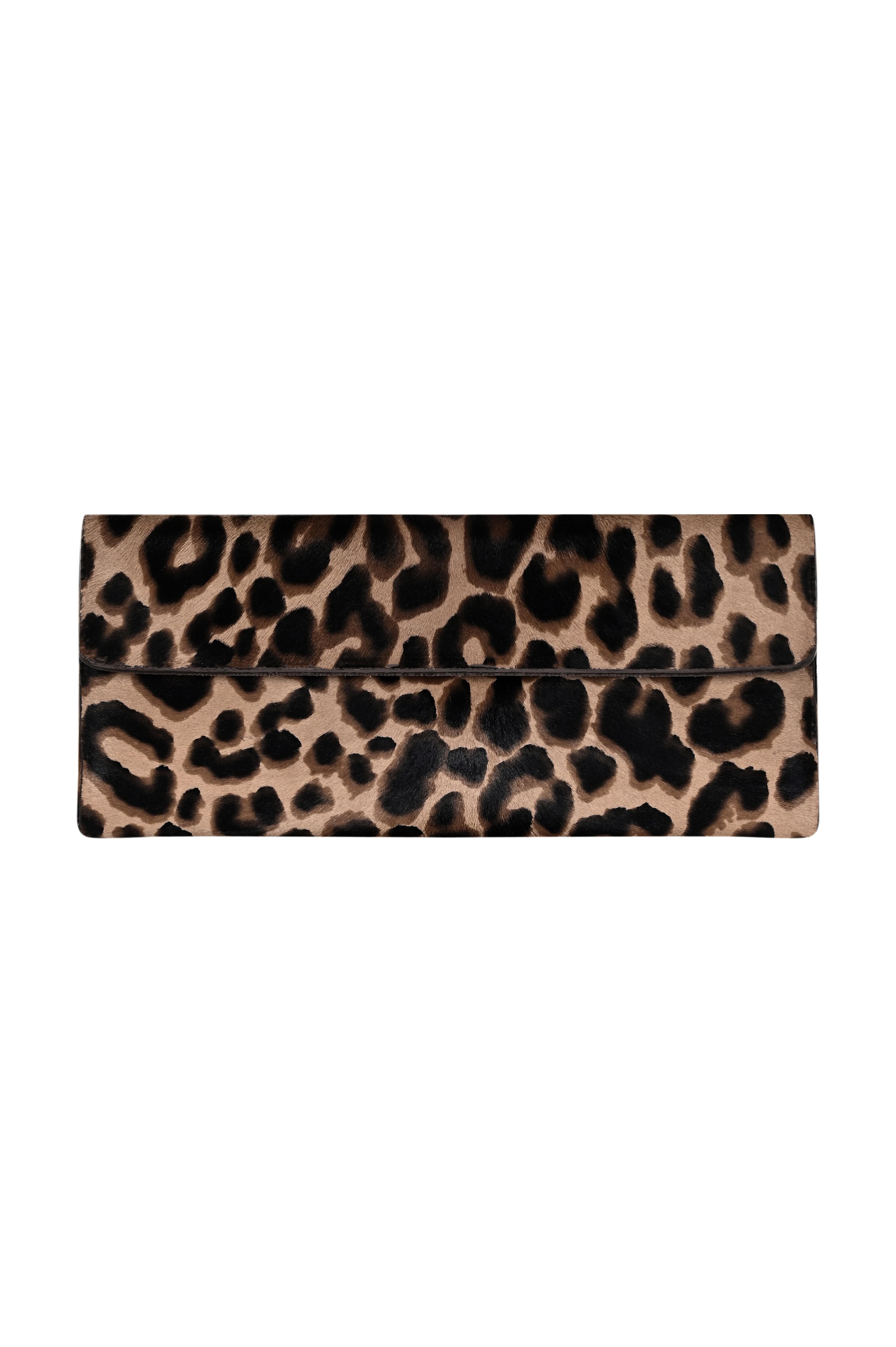 Leopar Desen Kate Clutch