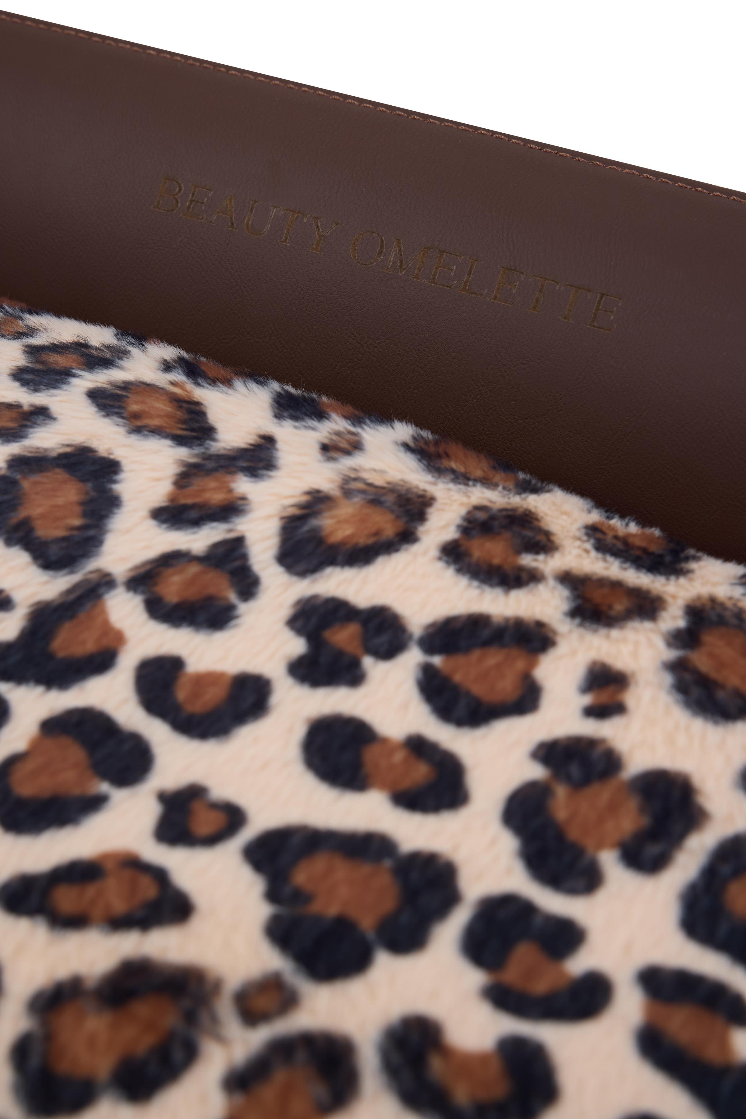 Leopar Desen Kedi ve Köpek Dinlenme Yatağı