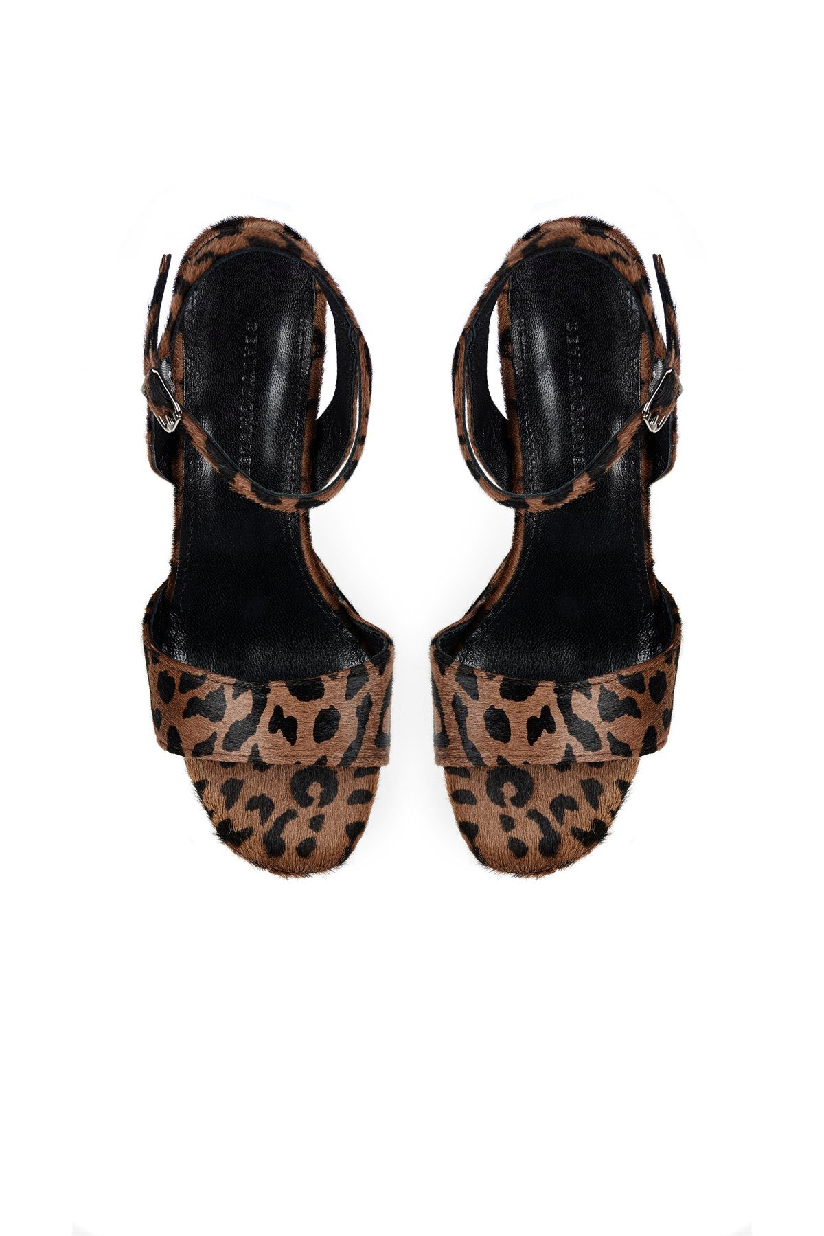 Leopar Desen Tek Bant Platform Ayakkabı