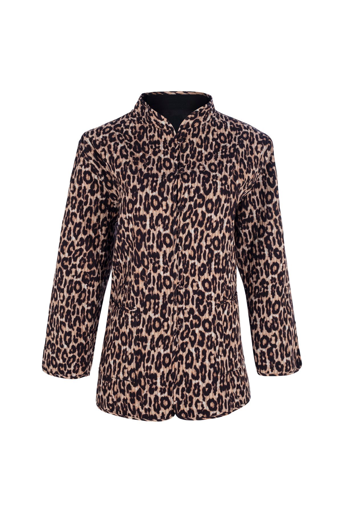 Leopar Kapitone Ceket 