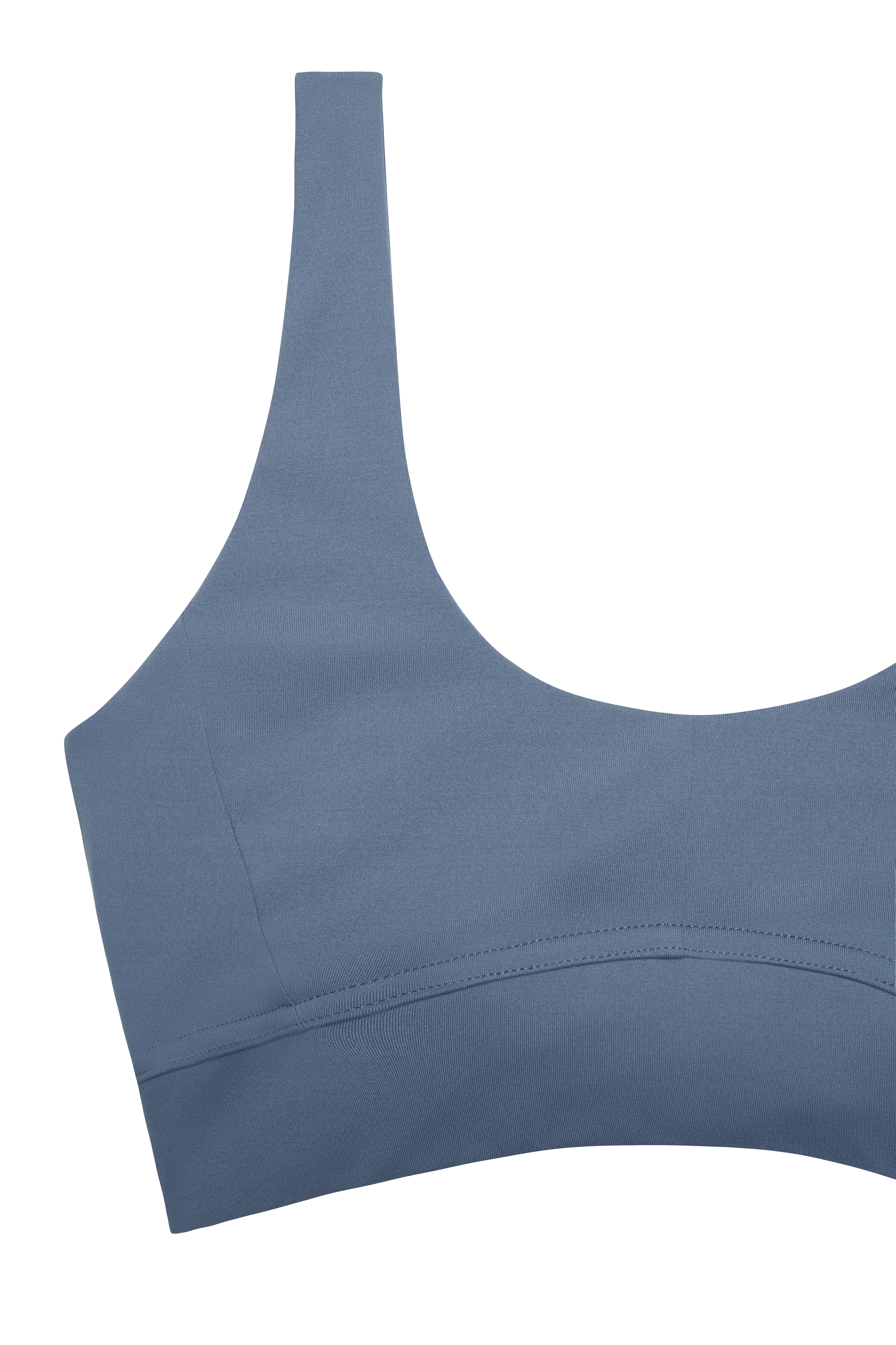 Mavi Comfort Dikiş Detaylı Spor Bra