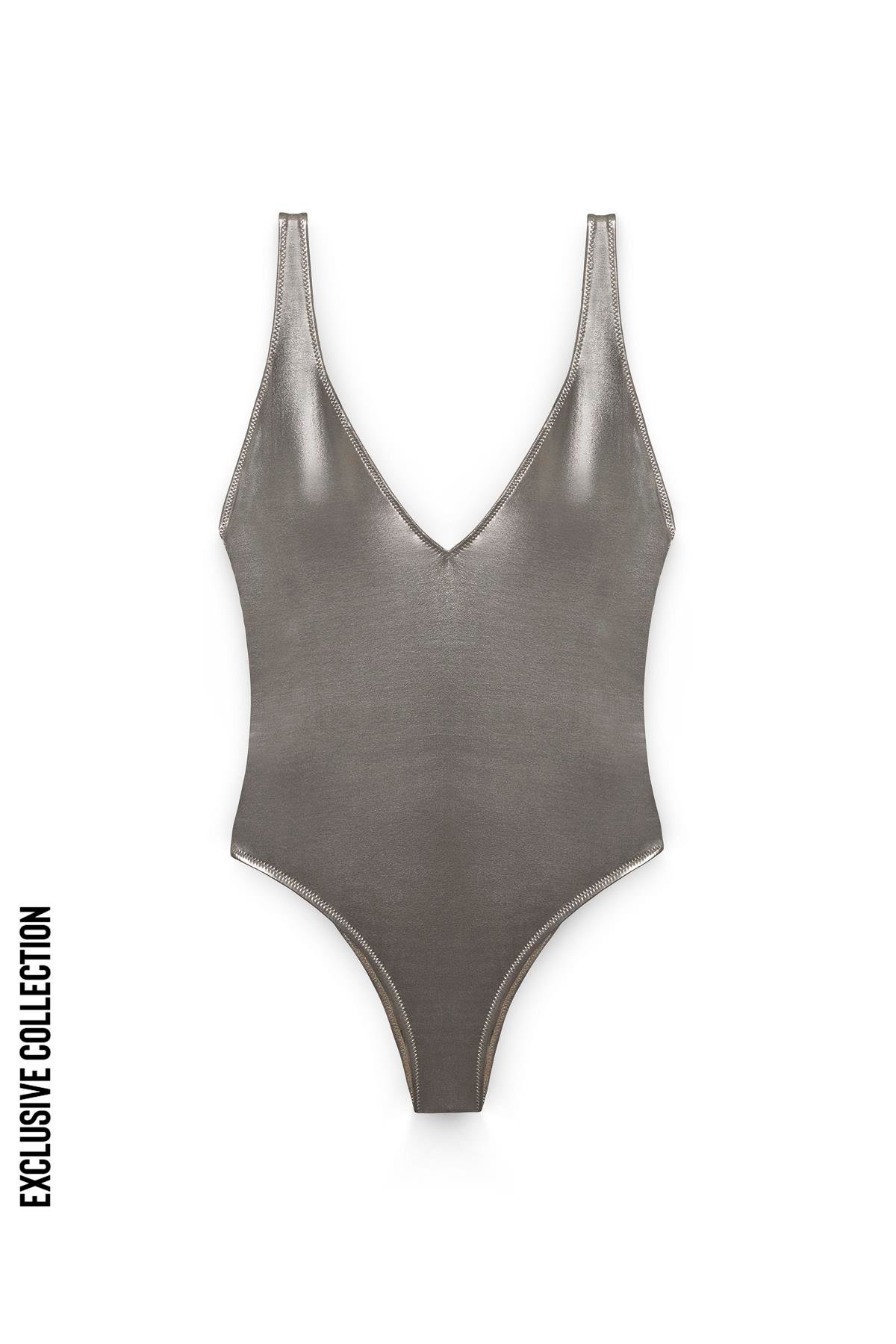 Metalik Gold Claudia Parlak Mayo - Exclusive Collection