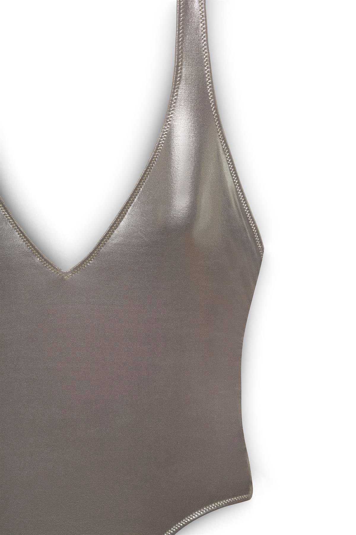 Metalik Gold Claudia Parlak Mayo - Exclusive Collection