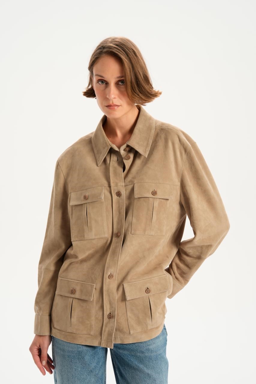 Muskat Süet Overshirt Gömlek