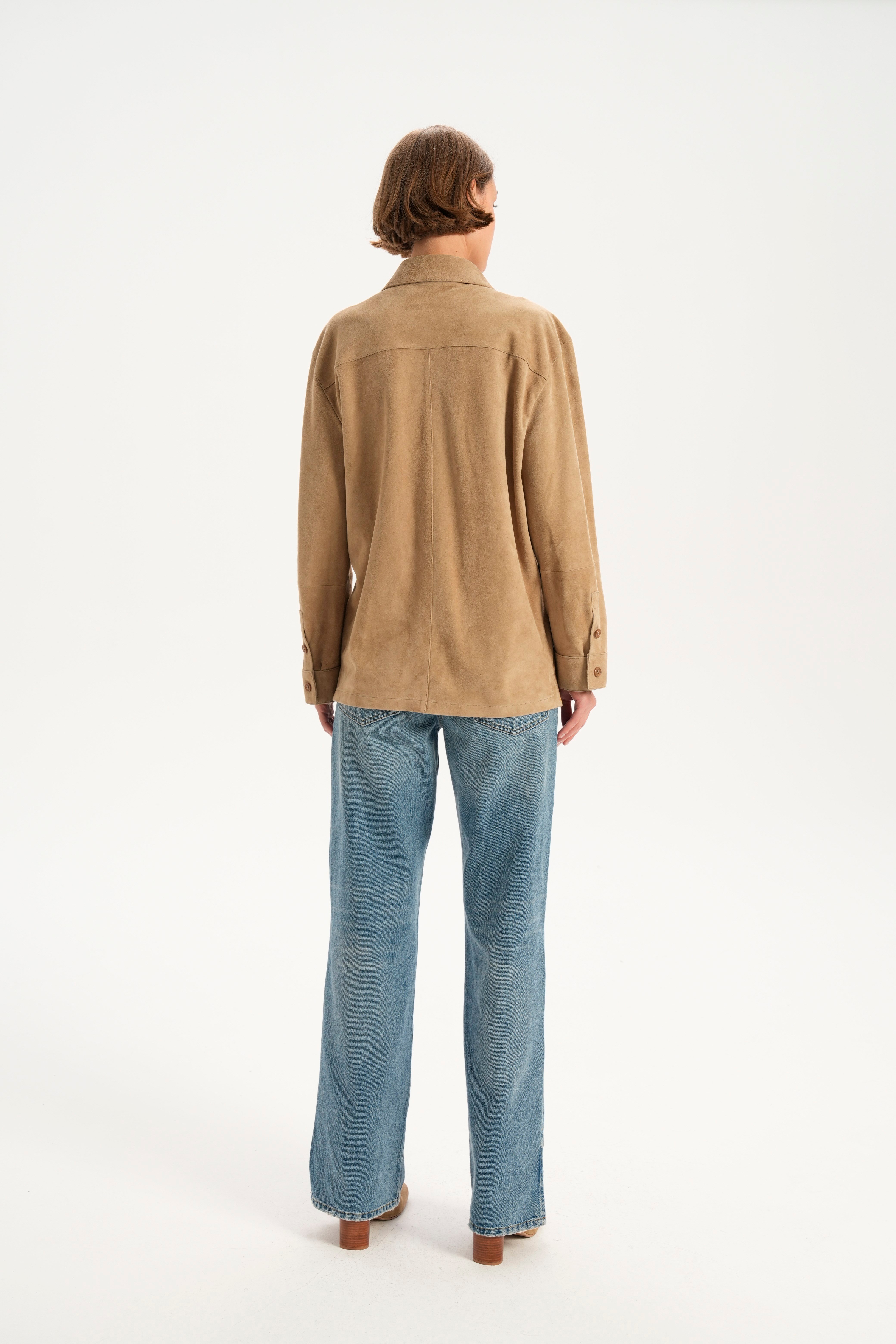 Muskat Süet Overshirt Gömlek