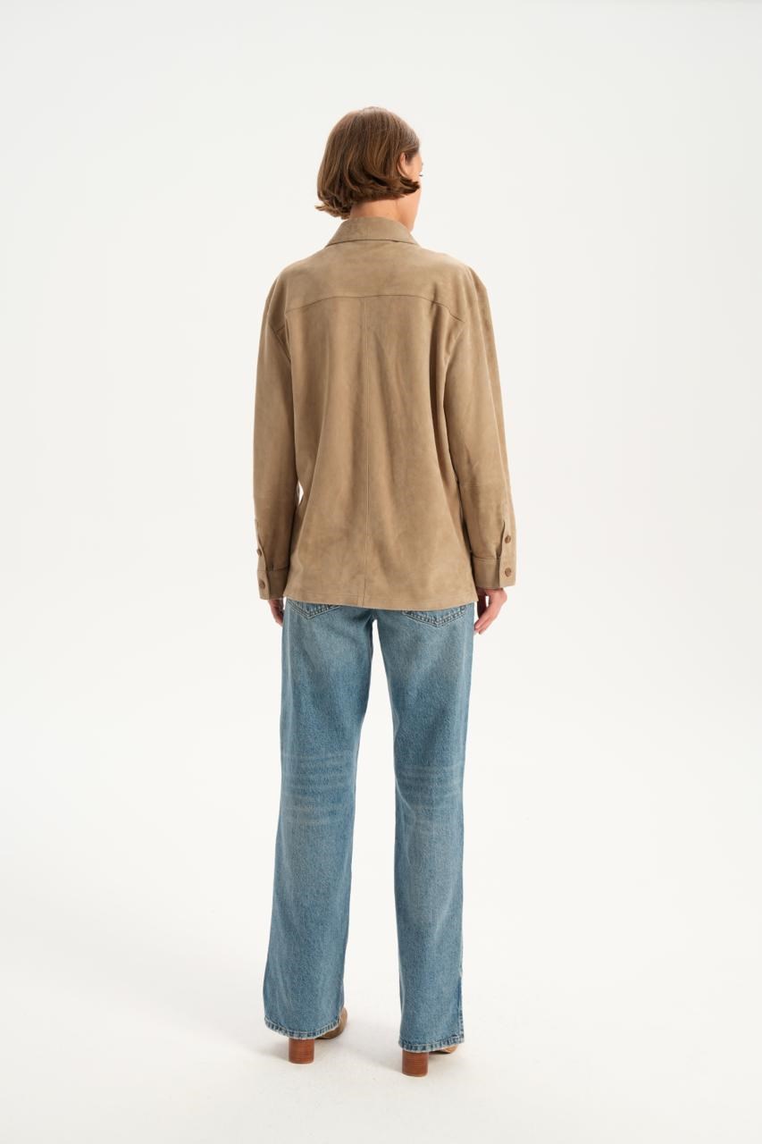 Muskat Süet Overshirt Gömlek
